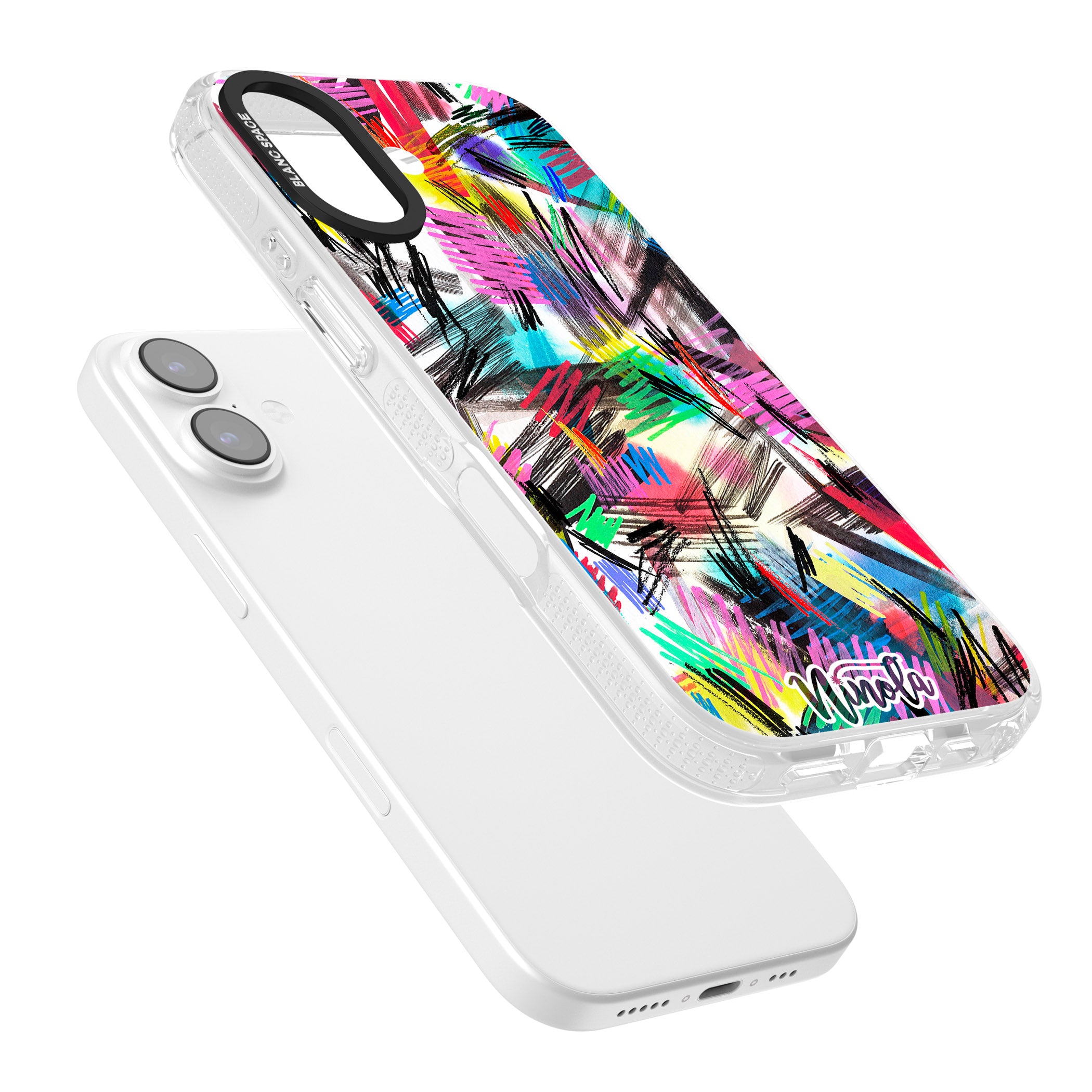 Wild Strokes Rainbow iPhone 17 Impact Air Clear Phone Case Colours