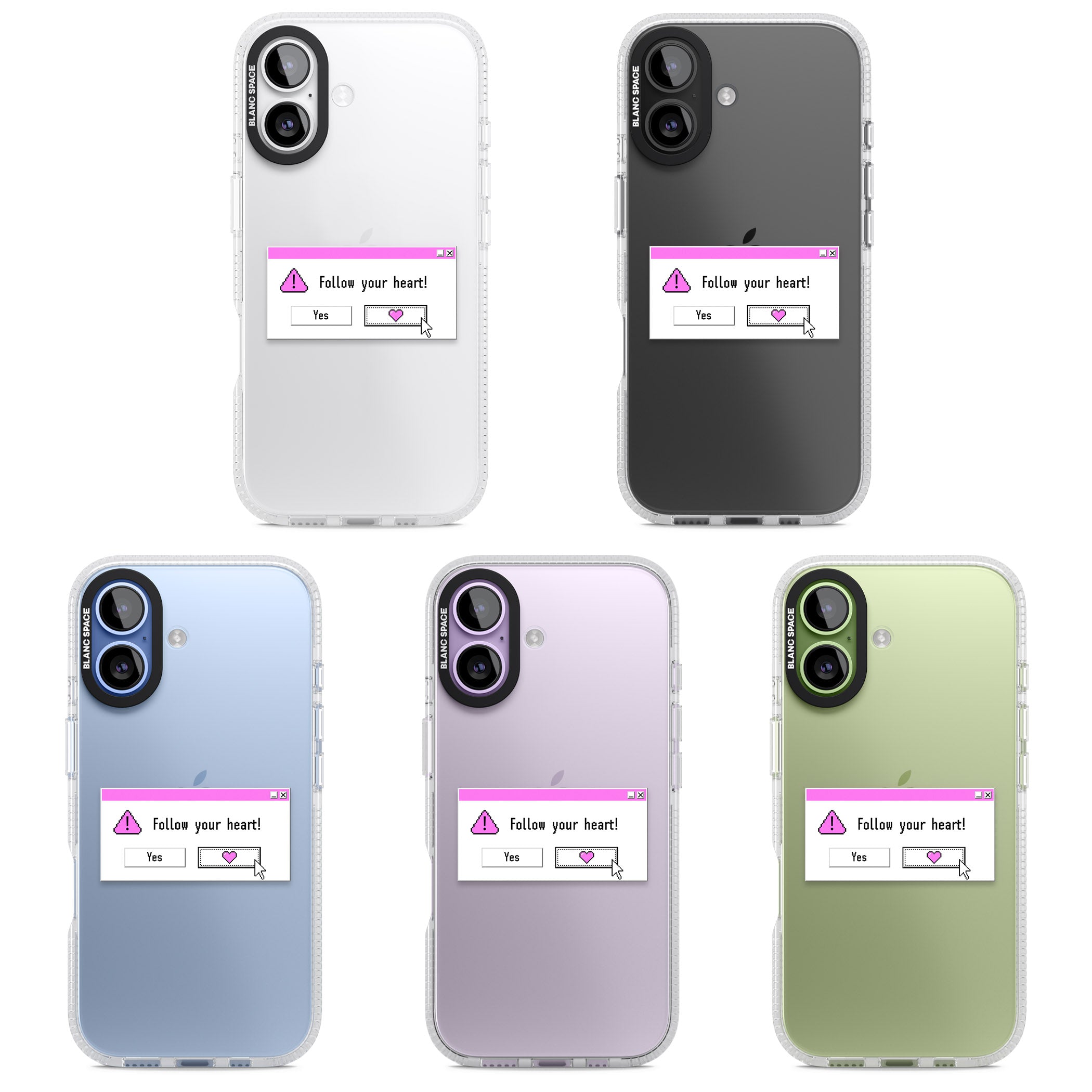 Follow Your Heart.Exe iPhone 17 Impact Air Clear Phone Case APT Impact Protection