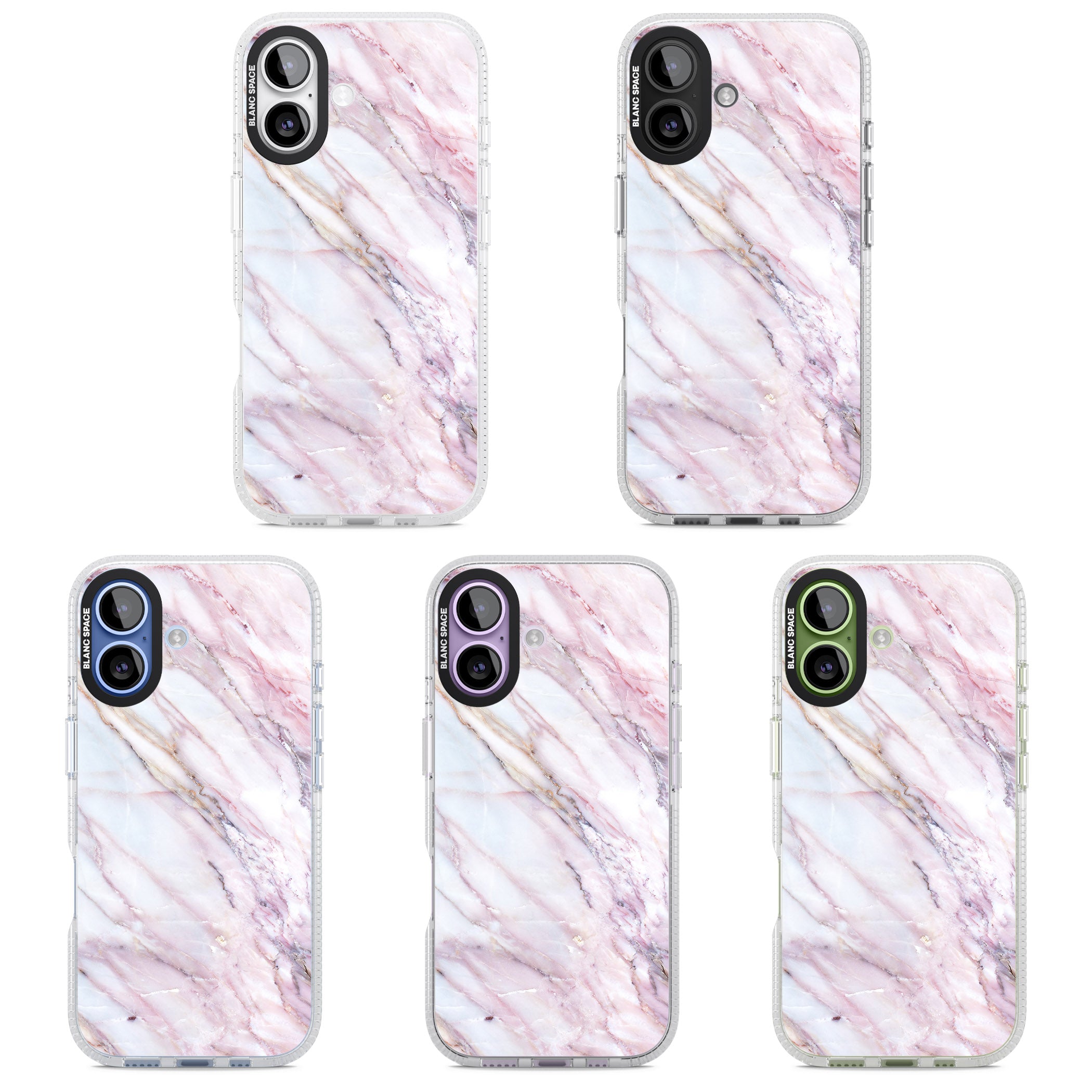 Blush Marble Glow iPhone 17 Impact Air Clear Phone Case APT Impact Protection