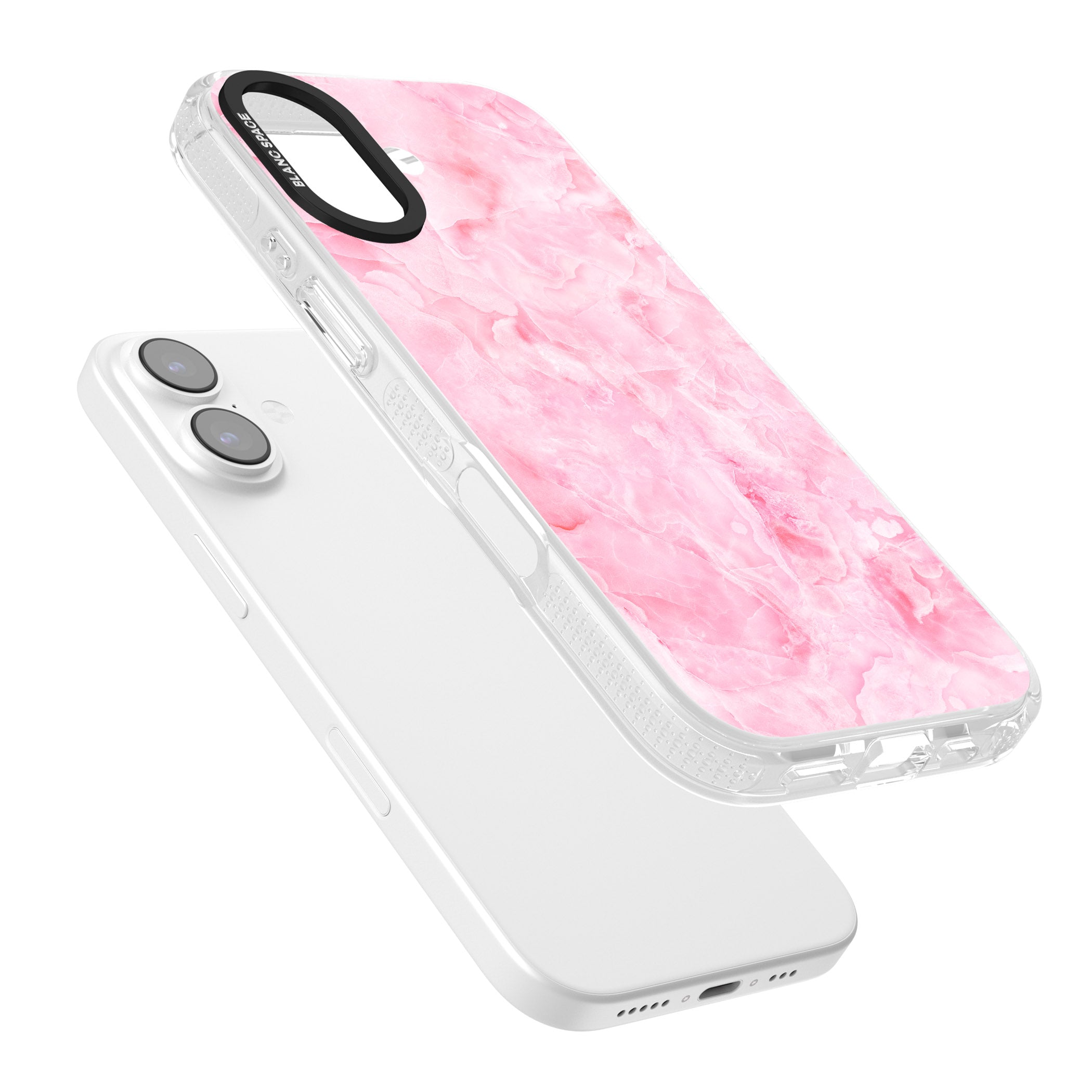 Pink Onyx Marble iPhone 17 Impact Air Clear Phone Case Colours