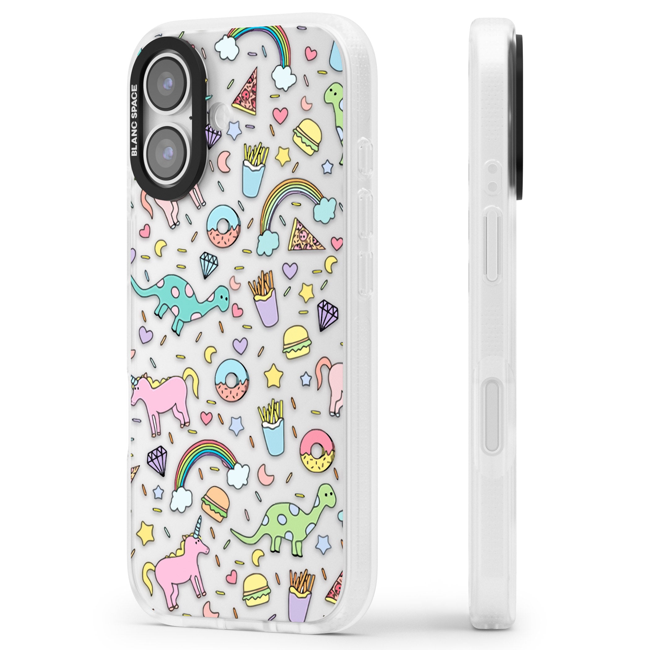 Cute Pattern iPhone 17 Impact Air Clear Phone Case Side Profile