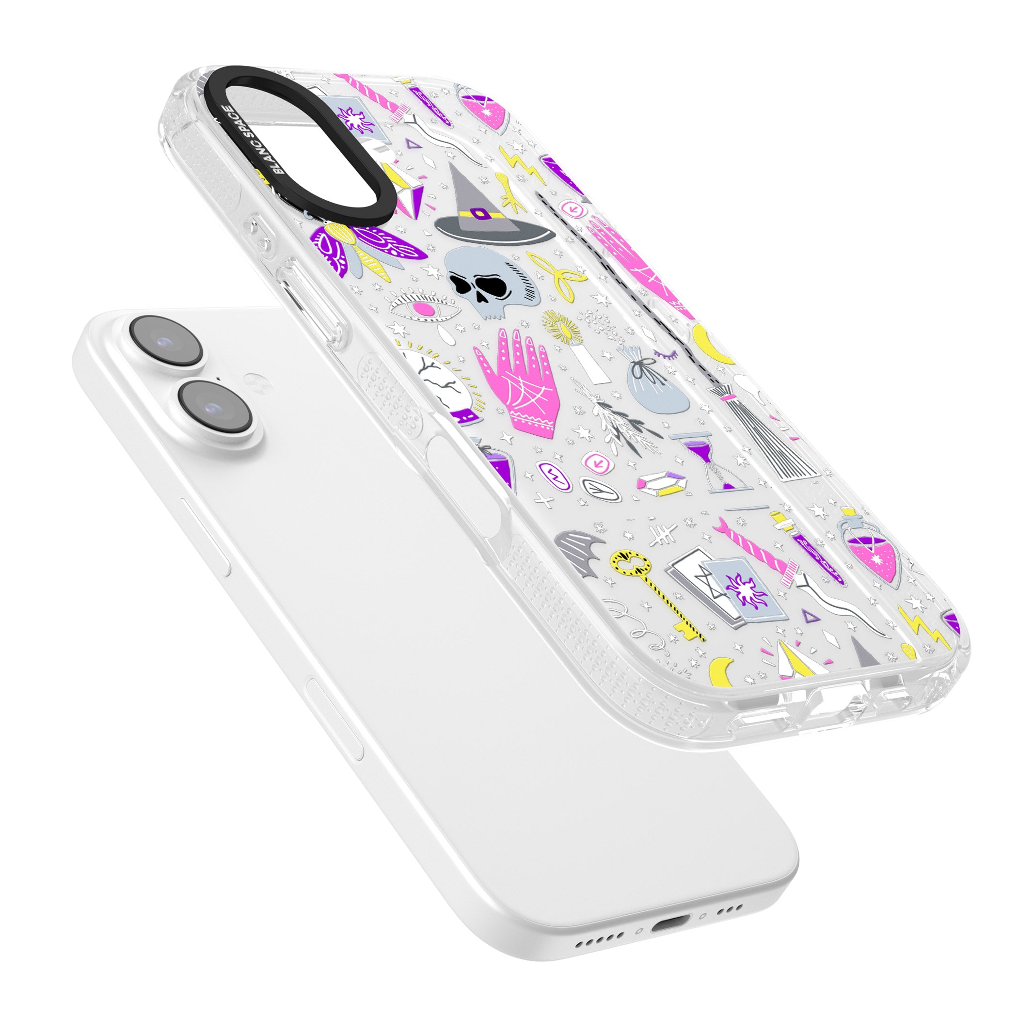 Black Magic Pattern iPhone 17 Impact Air Clear Phone Case Colours