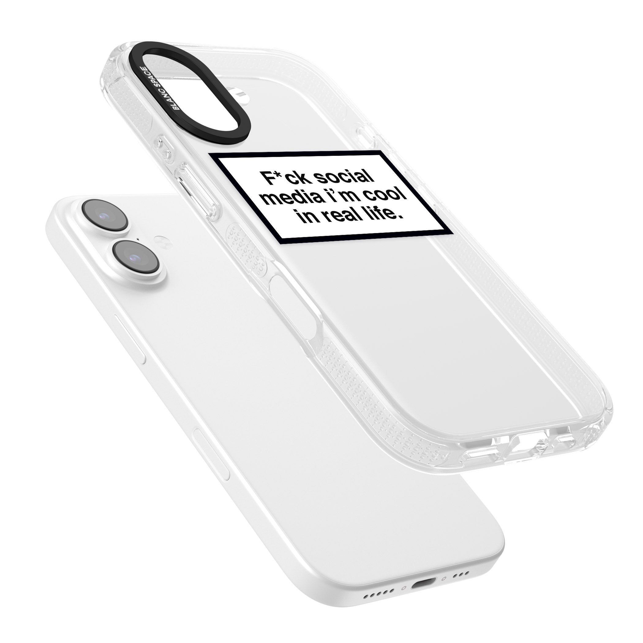 F*Ck Social Media iPhone 17 Impact Air Clear Phone Case Colours