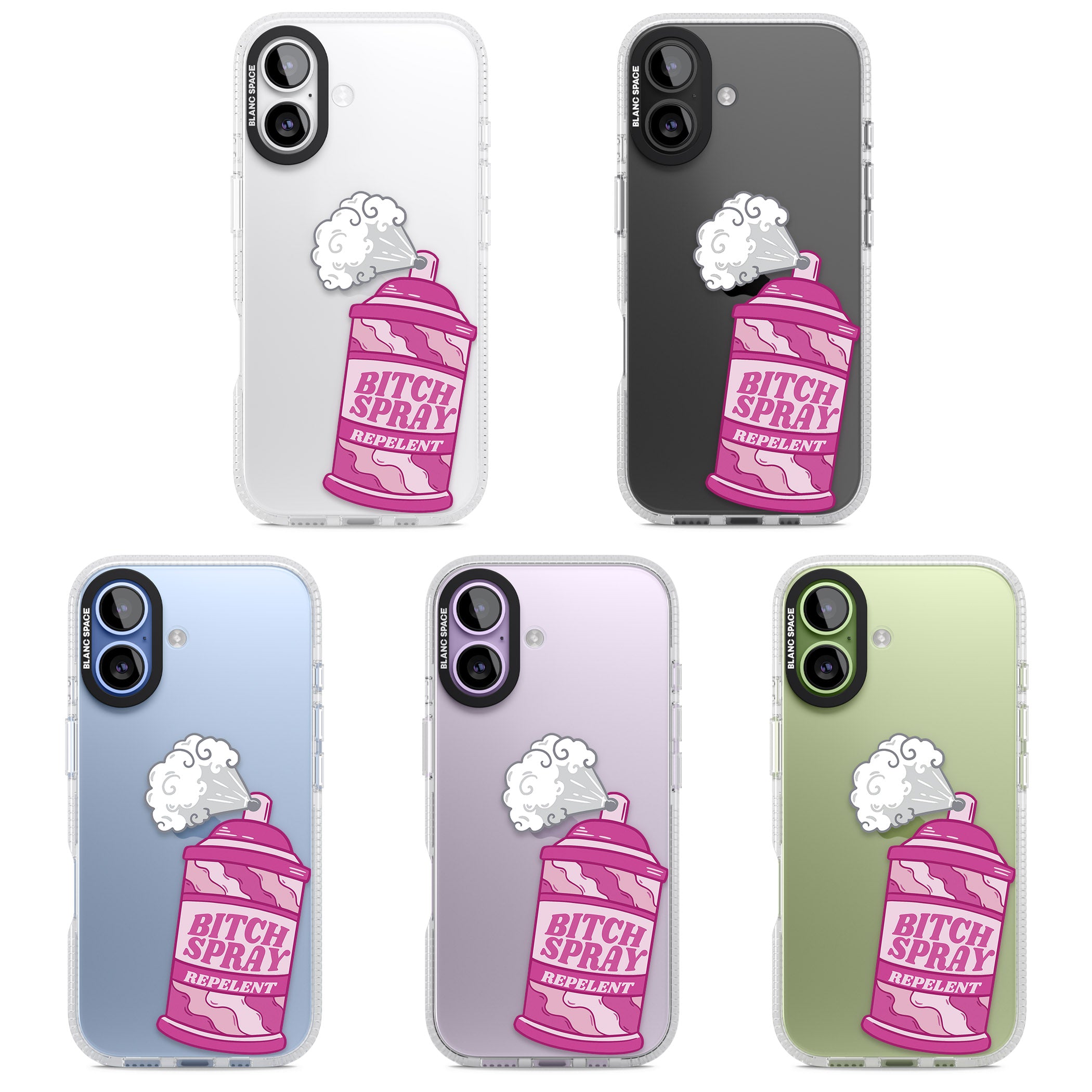 B*Tch Spray iPhone 17 Impact Air Clear Phone Case APT Impact Protection
