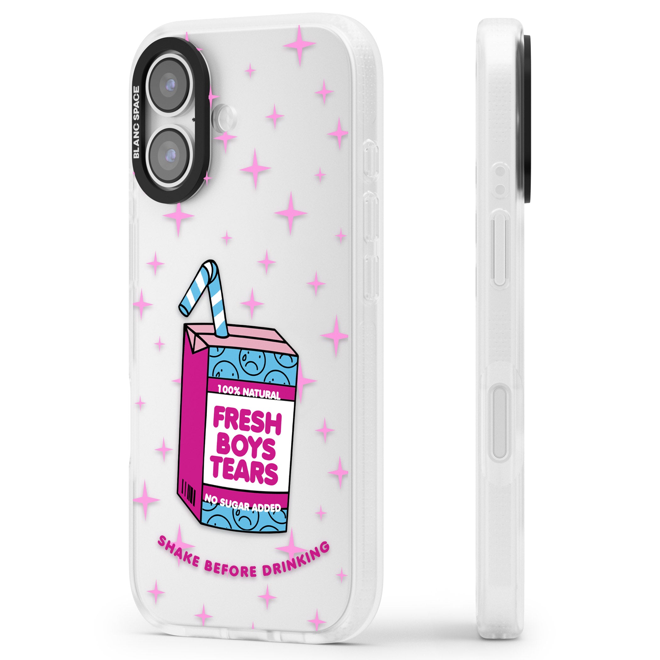 Boy Tears iPhone 17 Impact Air Clear Phone Case Side Profile