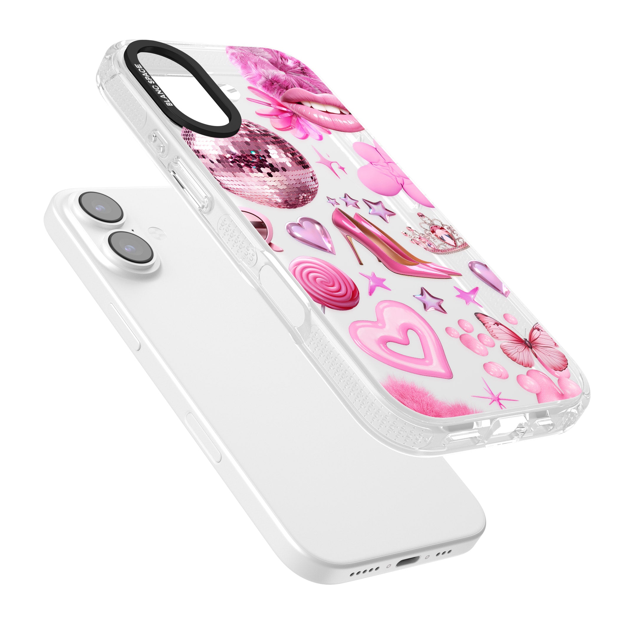 Pink Glam iPhone 17 Impact Air Clear Phone Case Colours