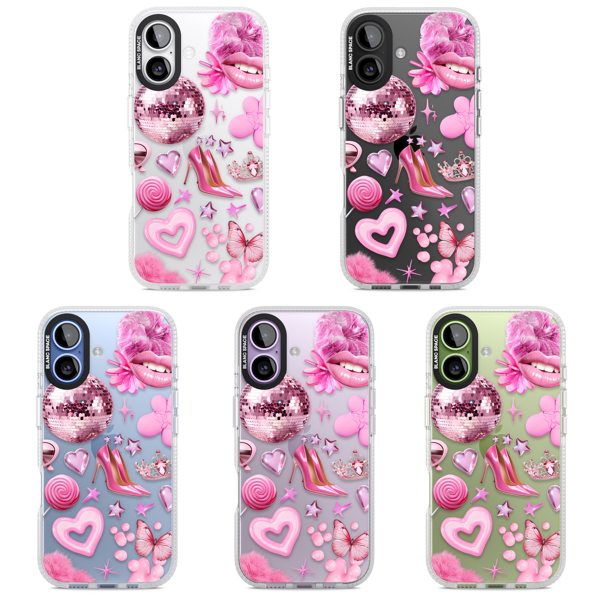 Pink Glam iPhone 17 Impact Air Clear Phone Case APT Impact Protection