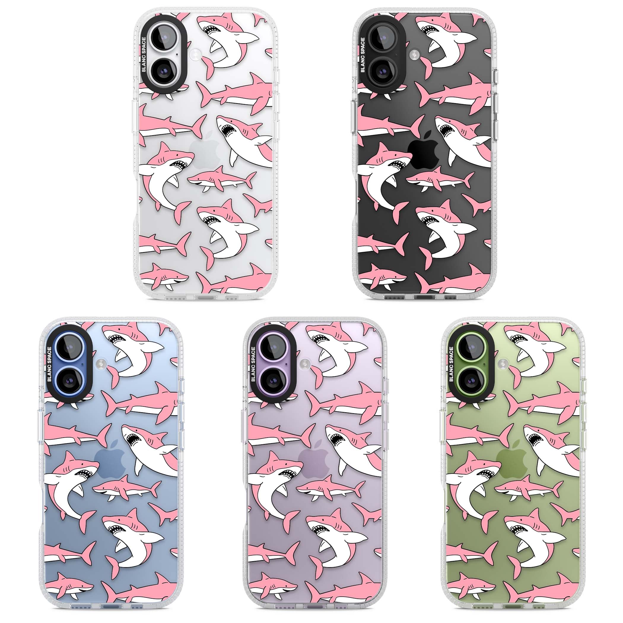 Bubblegum Sharks for her iPhone case | Clear Case Impact Air case for iPhone 17