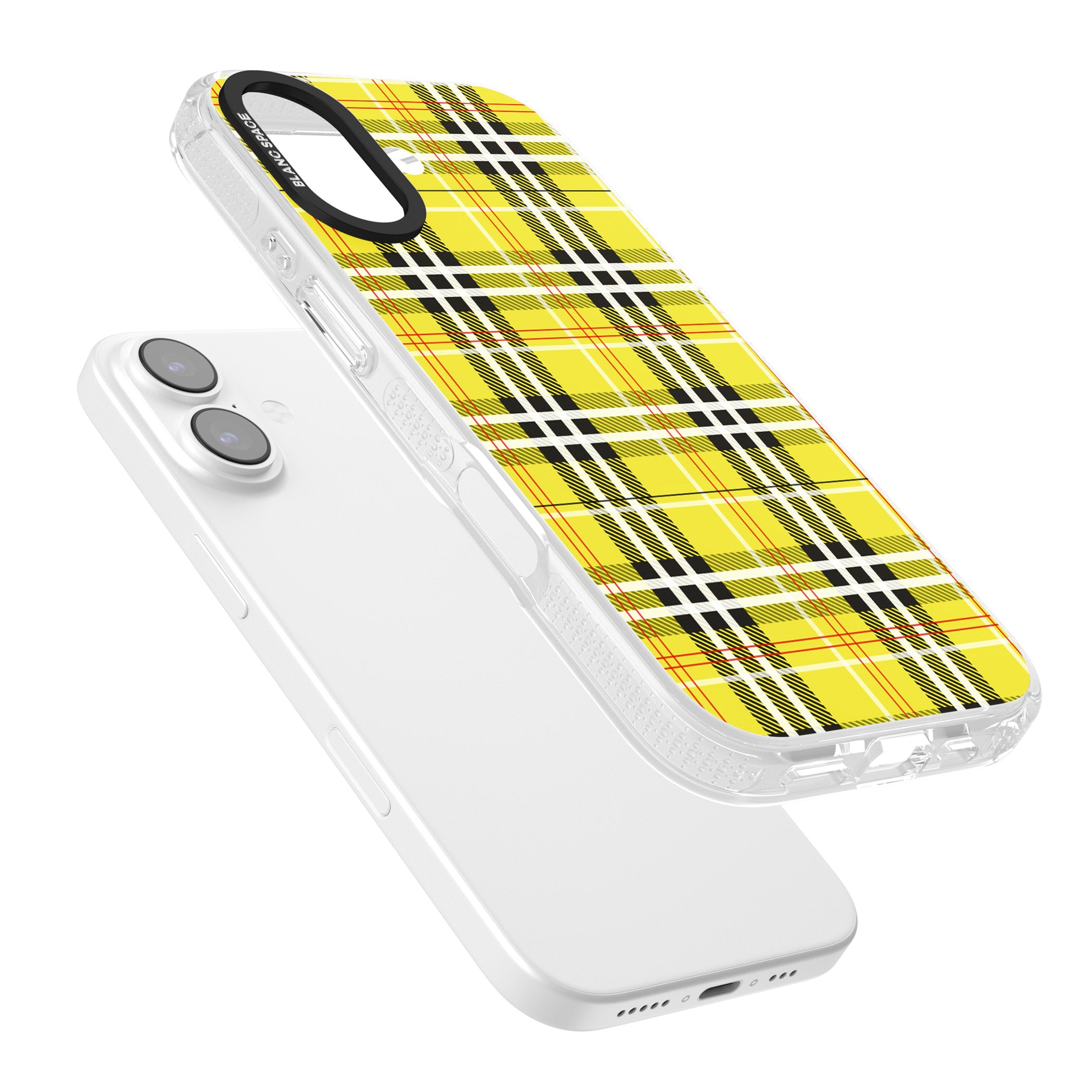 Yellow Plaid iPhone 17 Impact Air Clear Phone Case Colours