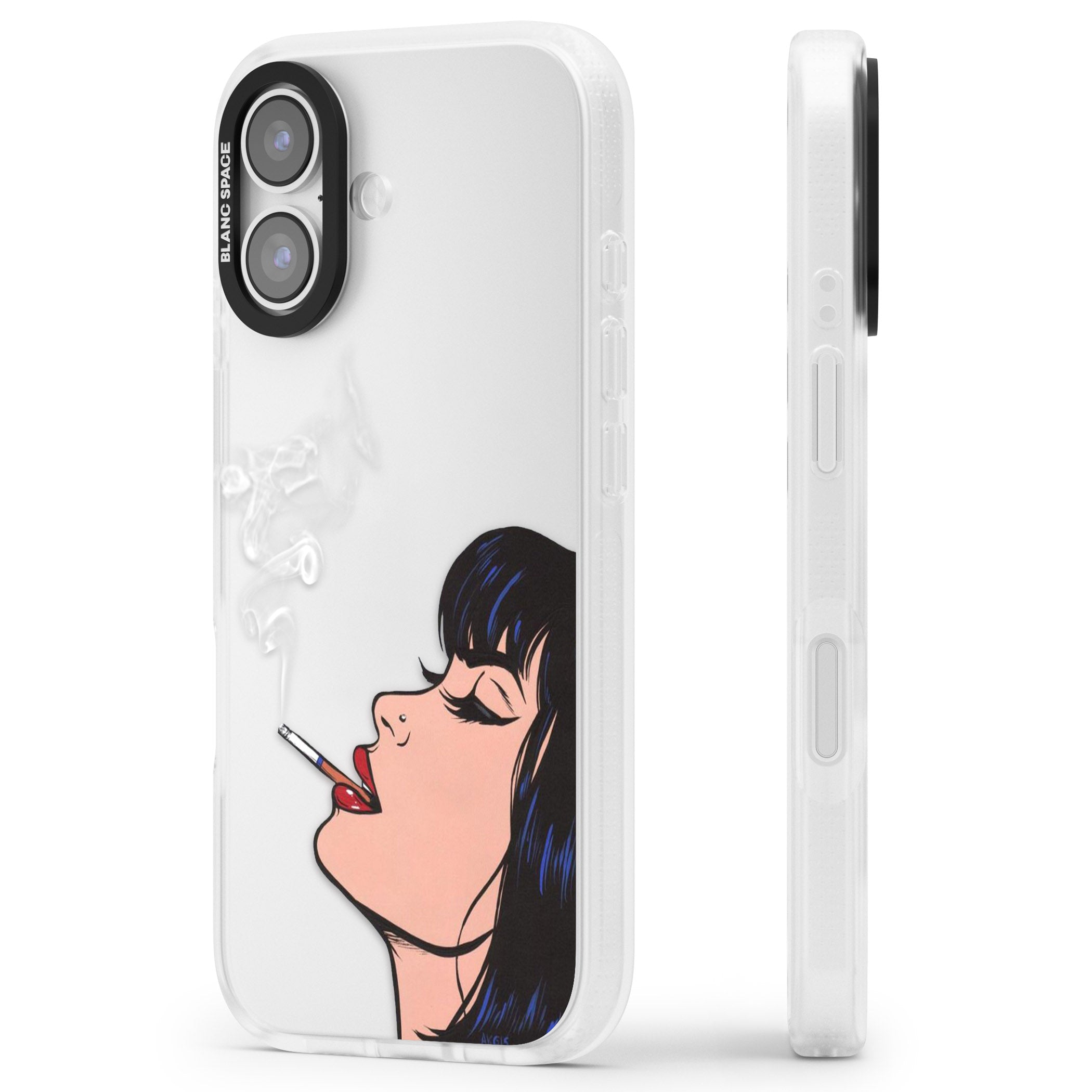Stress Relief Pop Art iPhone 17 Impact Air Clear Phone Case Side Profile