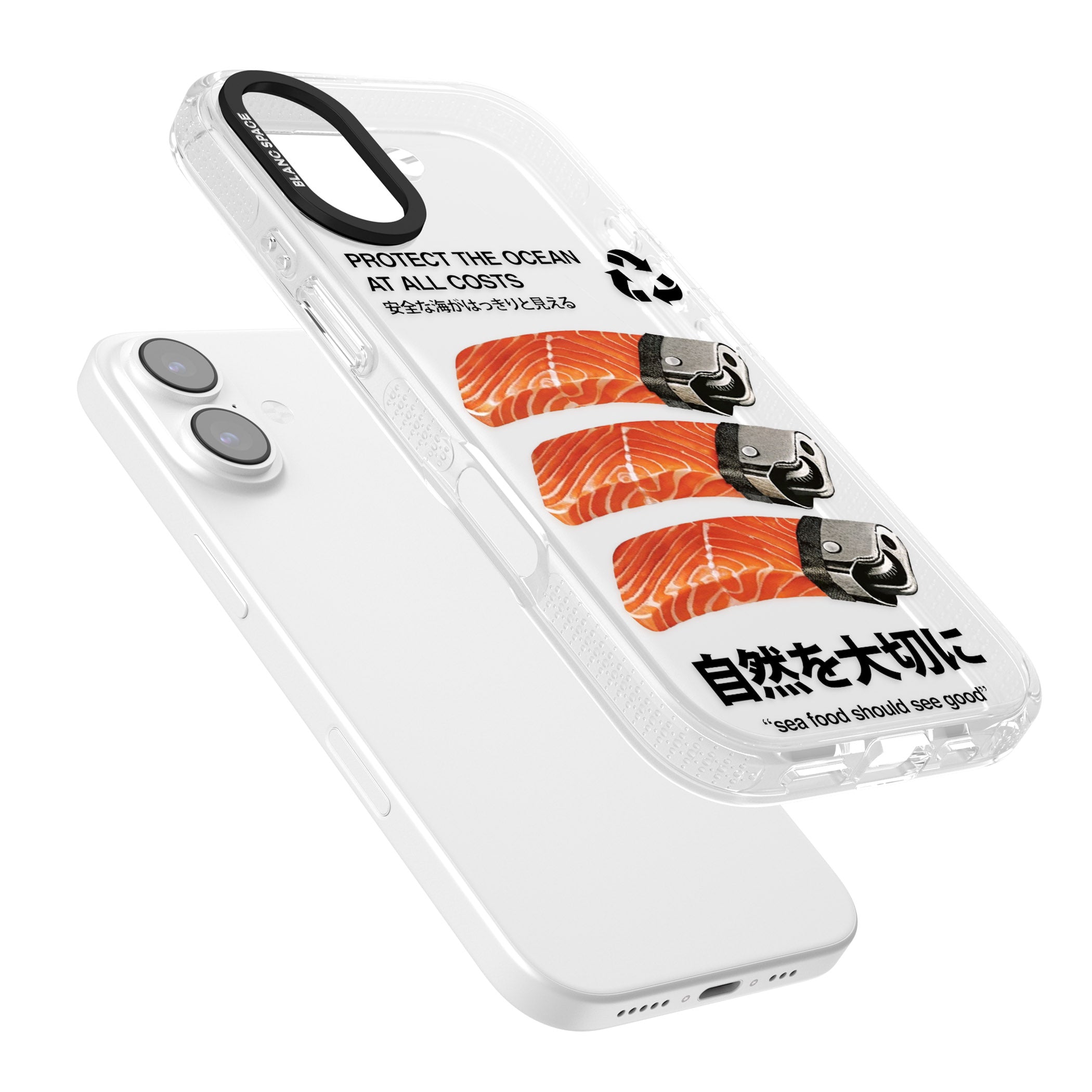 Protect The Ocean iPhone 17 Impact Air Clear Phone Case Colours