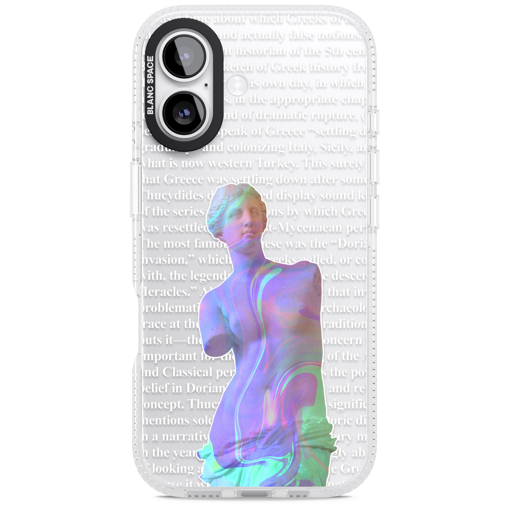 Iridescent De Milo iPhone 17 Impact Air Clear Phone Case