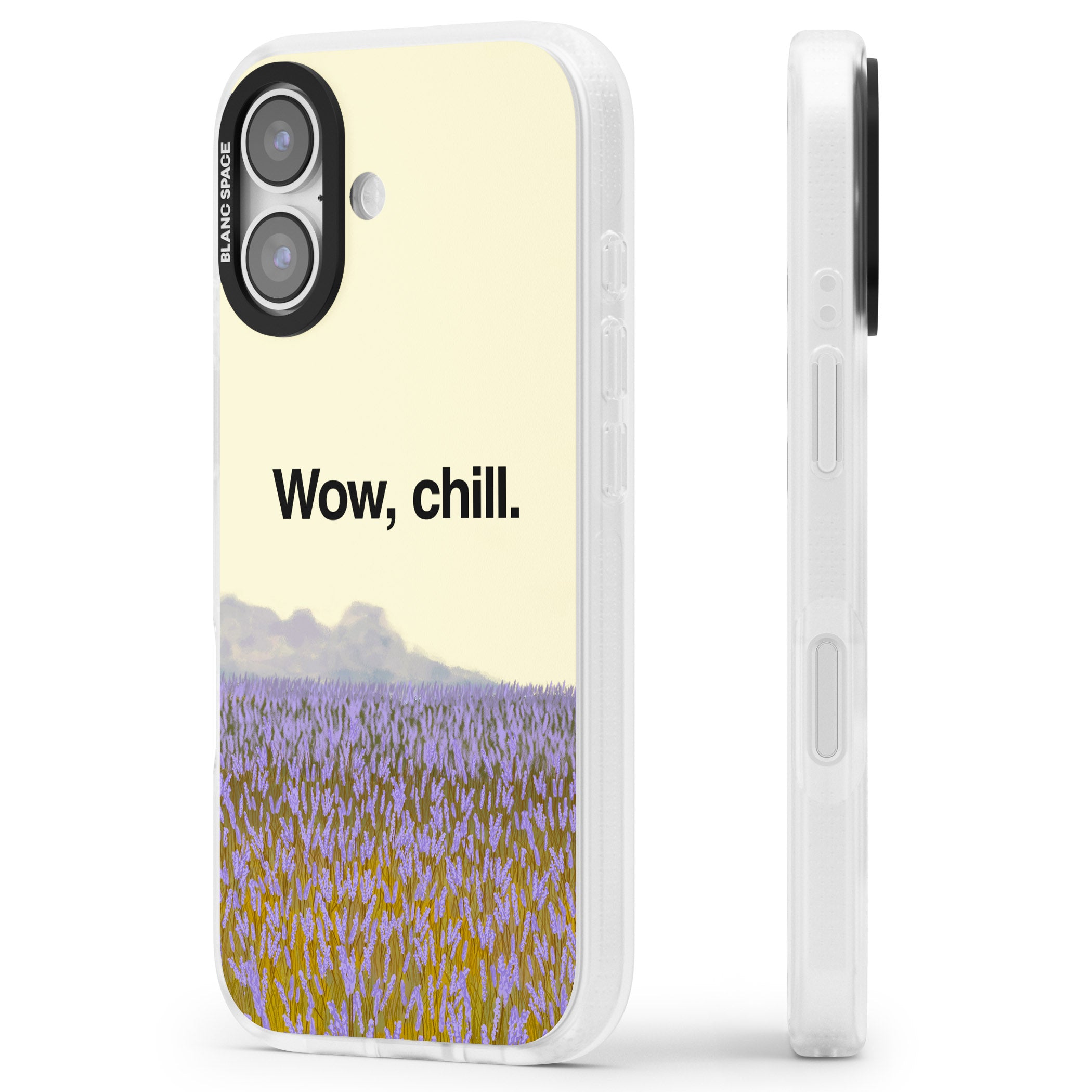 Wow, Chill iPhone 17 Impact Air Clear Phone Case Side Profile