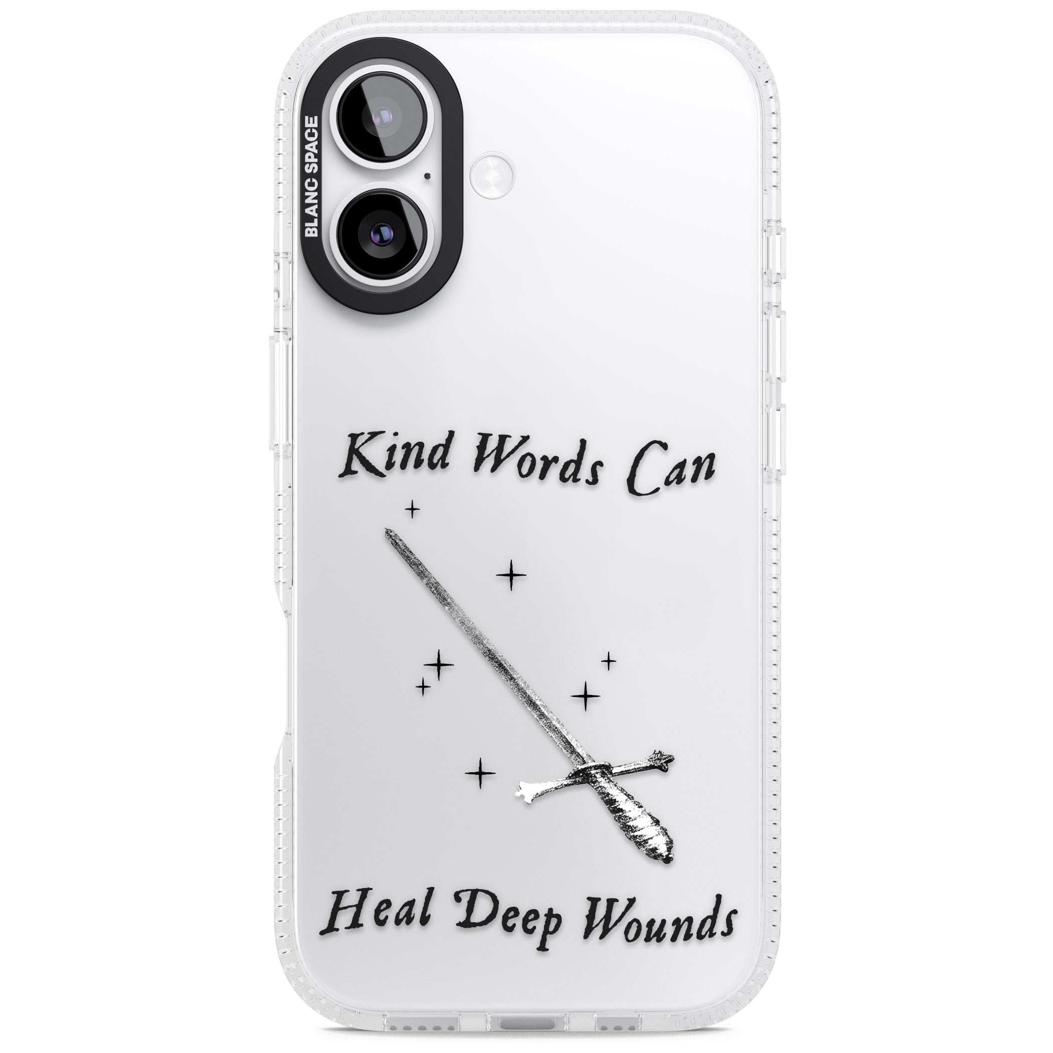 Kind Words Can Heal Deep Wounds iPhone 17 Impact Air Clear Phone Case
