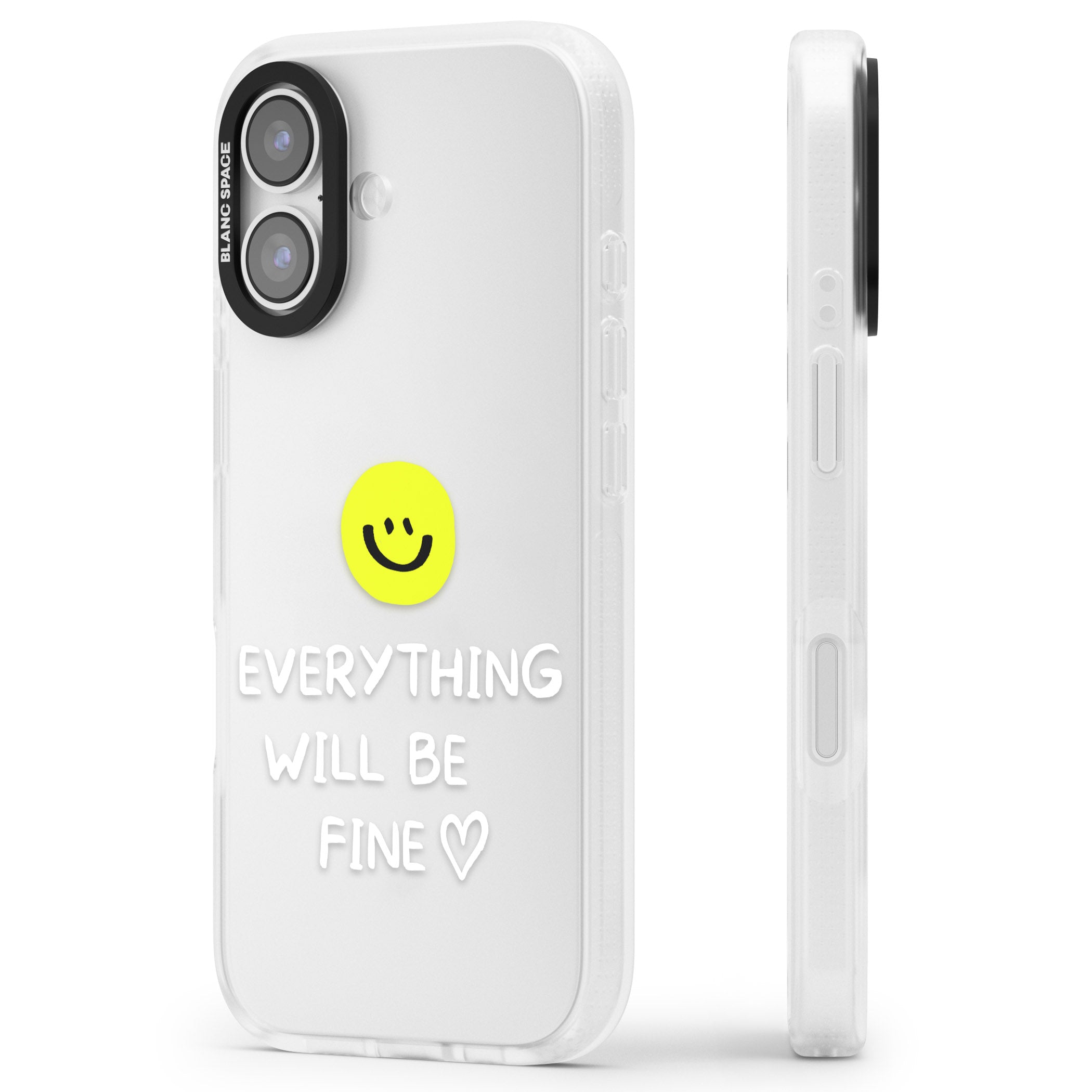Everything Will Be Fine iPhone 17 Impact Air Clear Phone Case Side Profile
