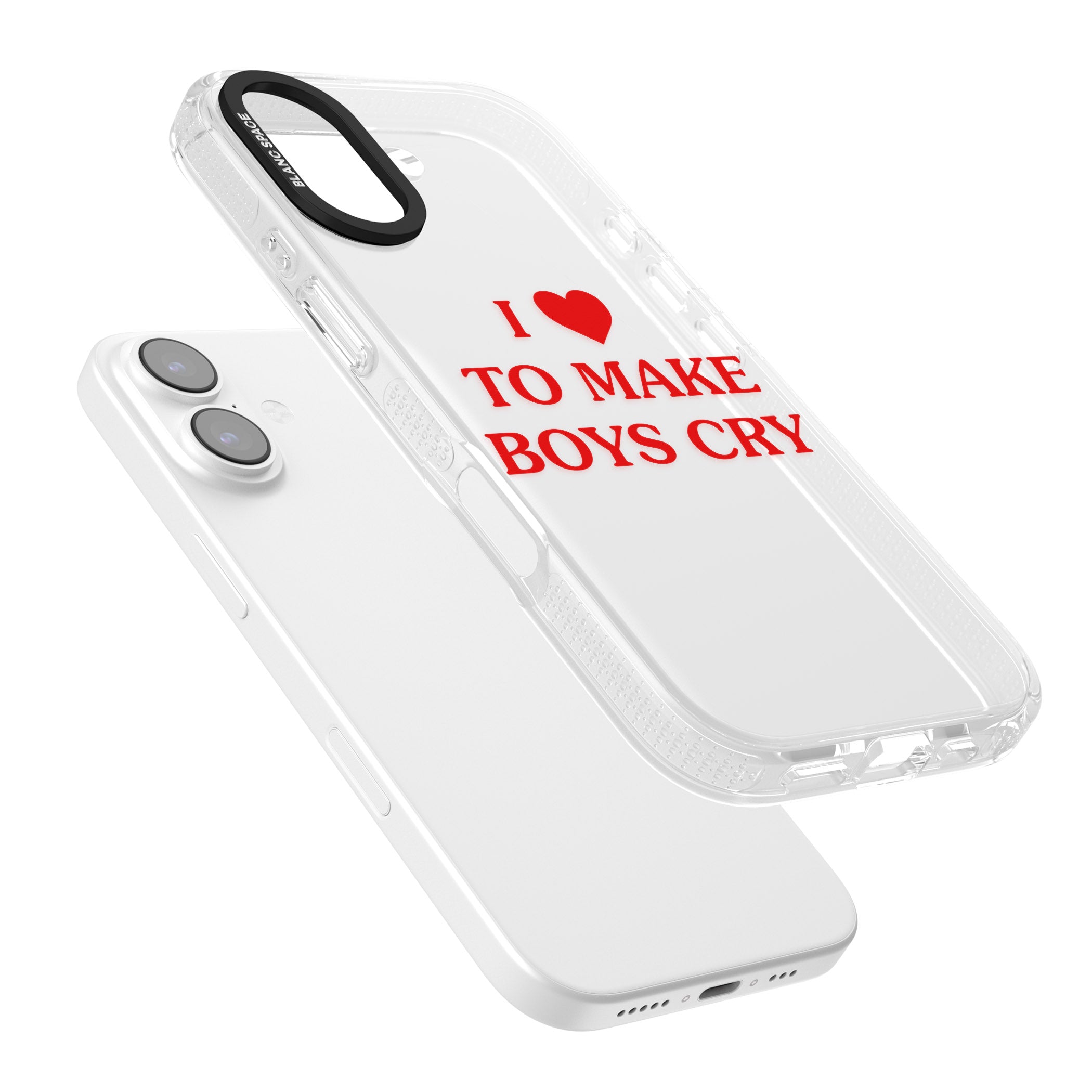 I Love To Make Boys Cry iPhone 17 Impact Air Clear Phone Case Colours