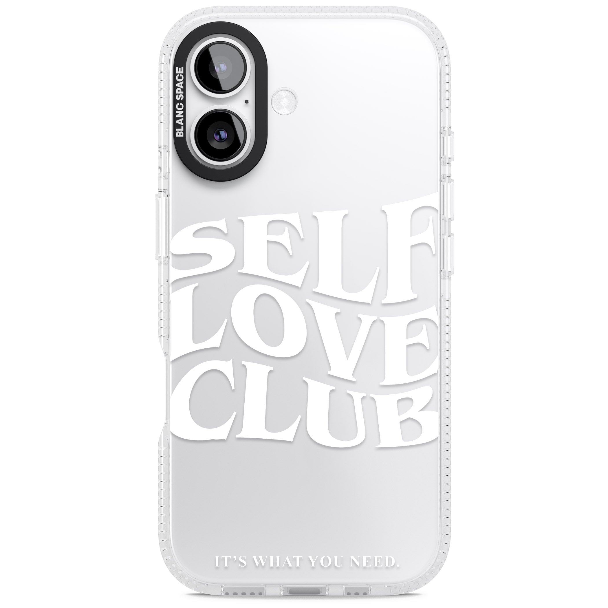 Self Love Club White iPhone 17 Impact Air Clear Phone Case