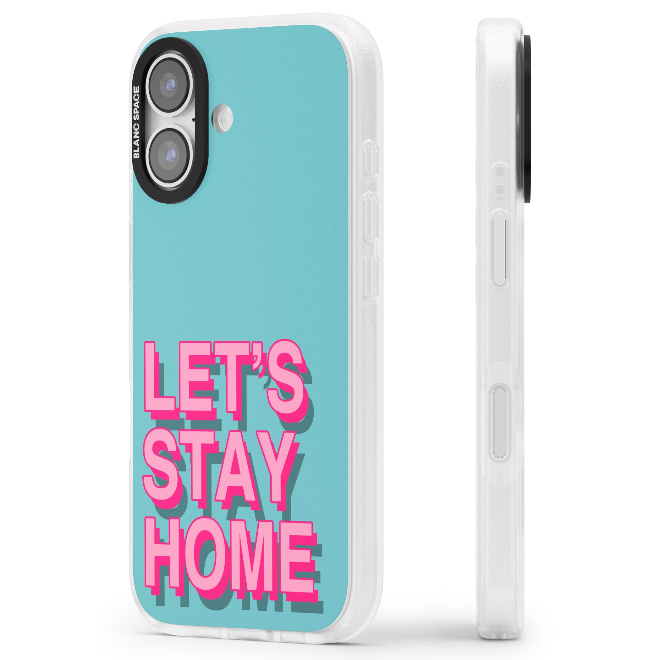 Let'S Stay Home iPhone 17 Impact Air Clear Phone Case Side Profile