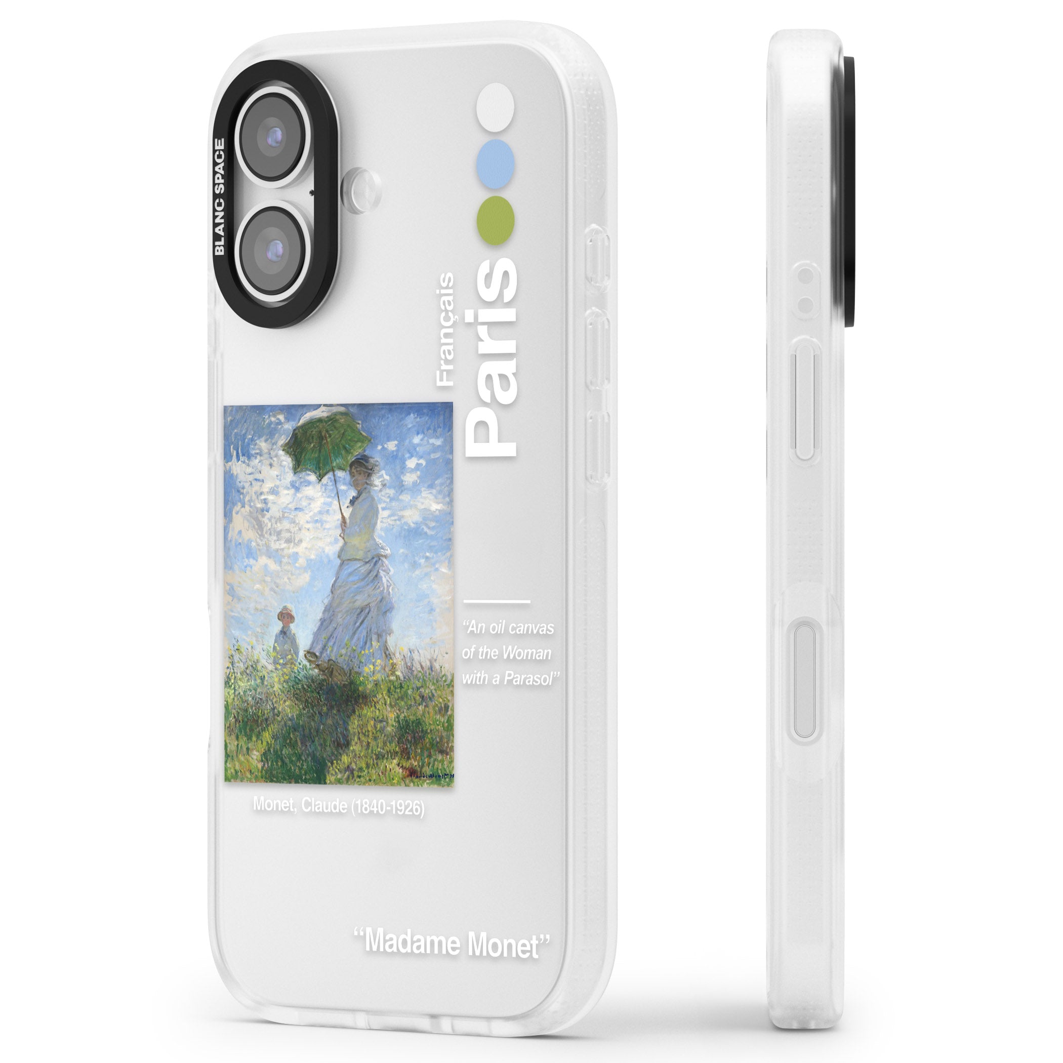 Madame Monet And Her Son iPhone 17 Impact Air Clear Phone Case Side Profile