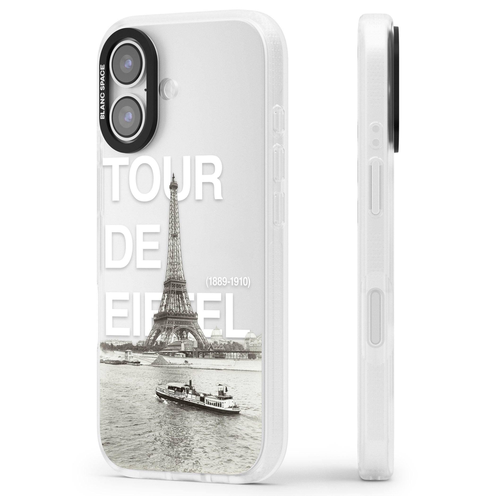 Tour De Eiffel iPhone 17 Impact Air Clear Phone Case Side Profile