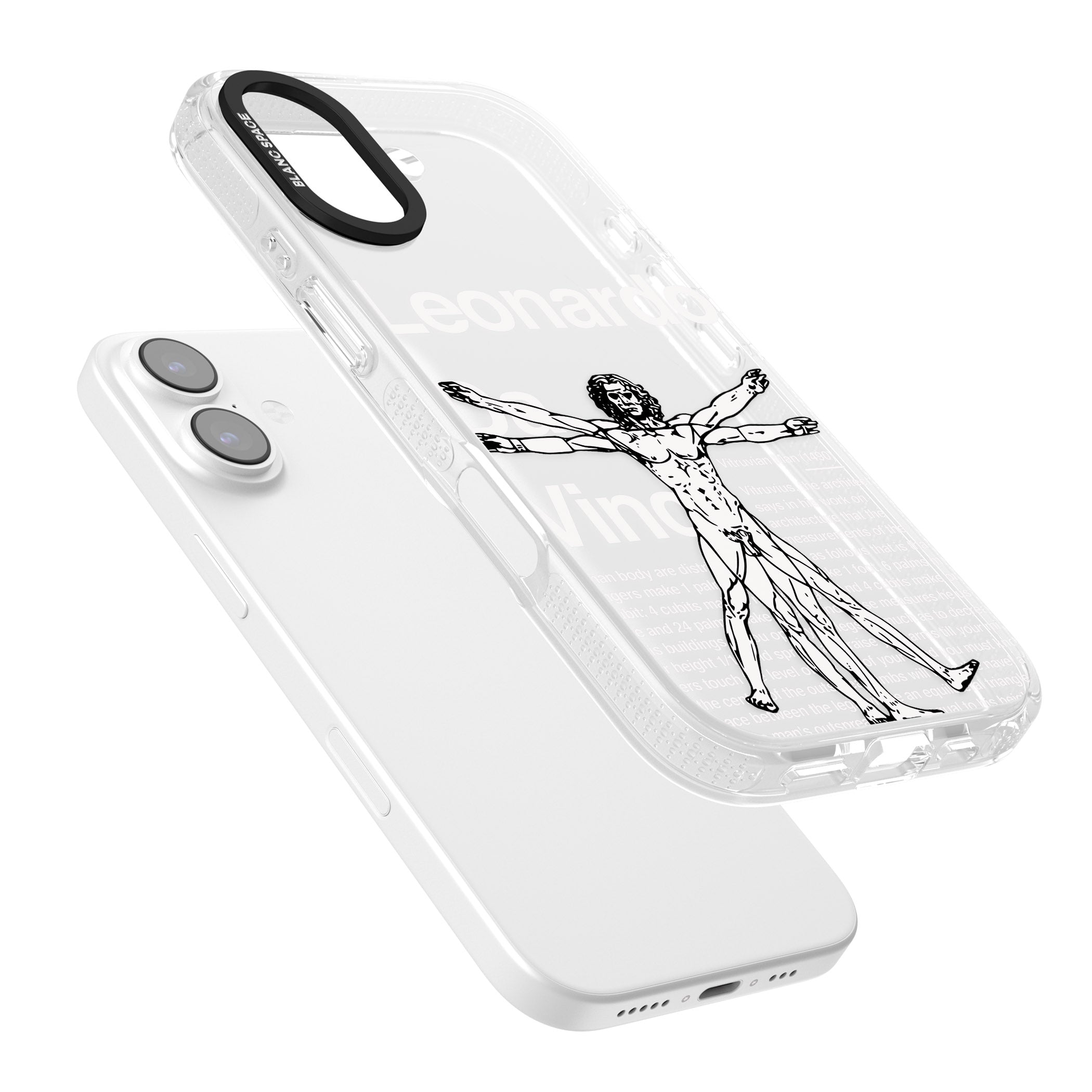Vitruvian Man iPhone 17 Impact Air Clear Phone Case Colours