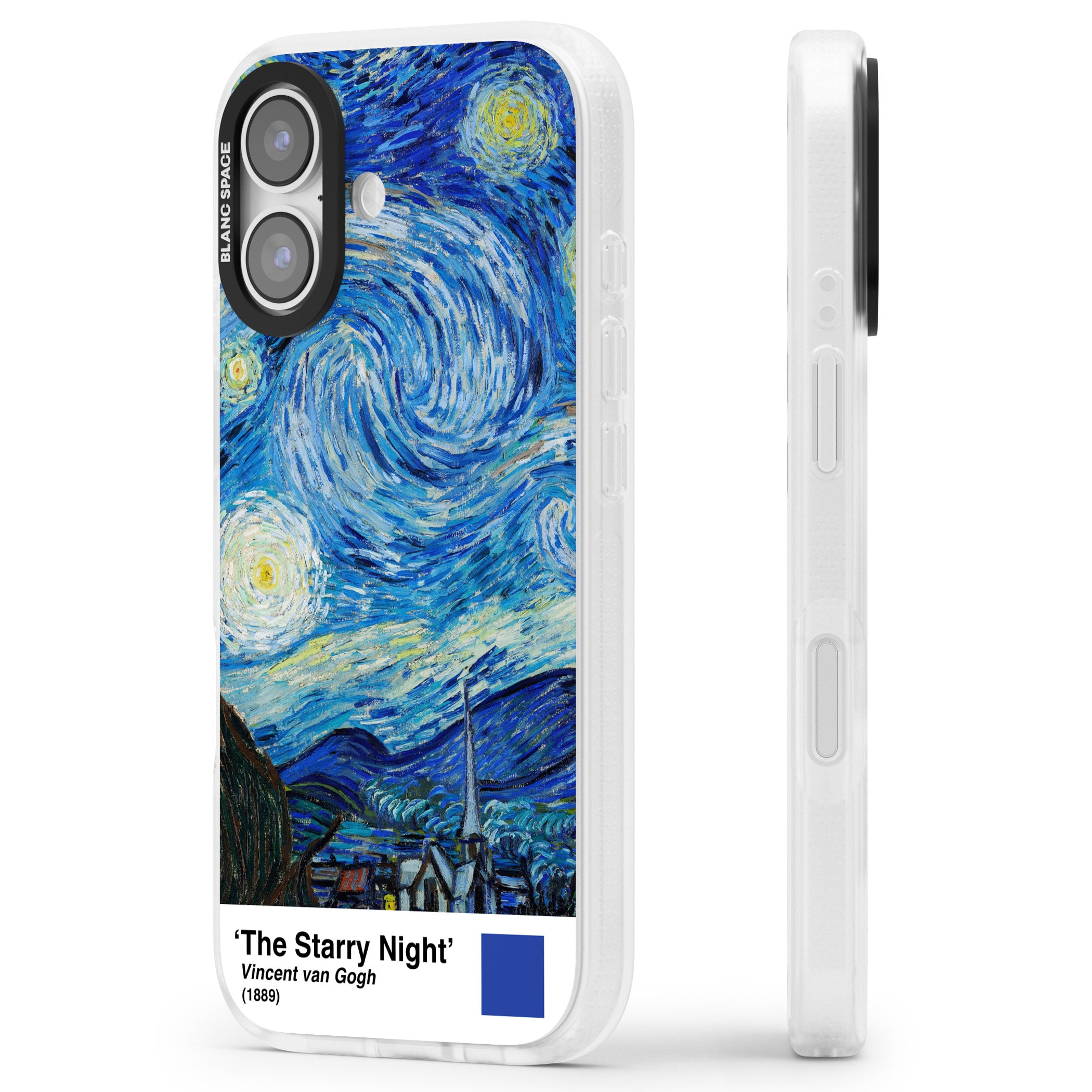 The Starry Night iPhone 17 Impact Air Clear Phone Case Side Profile
