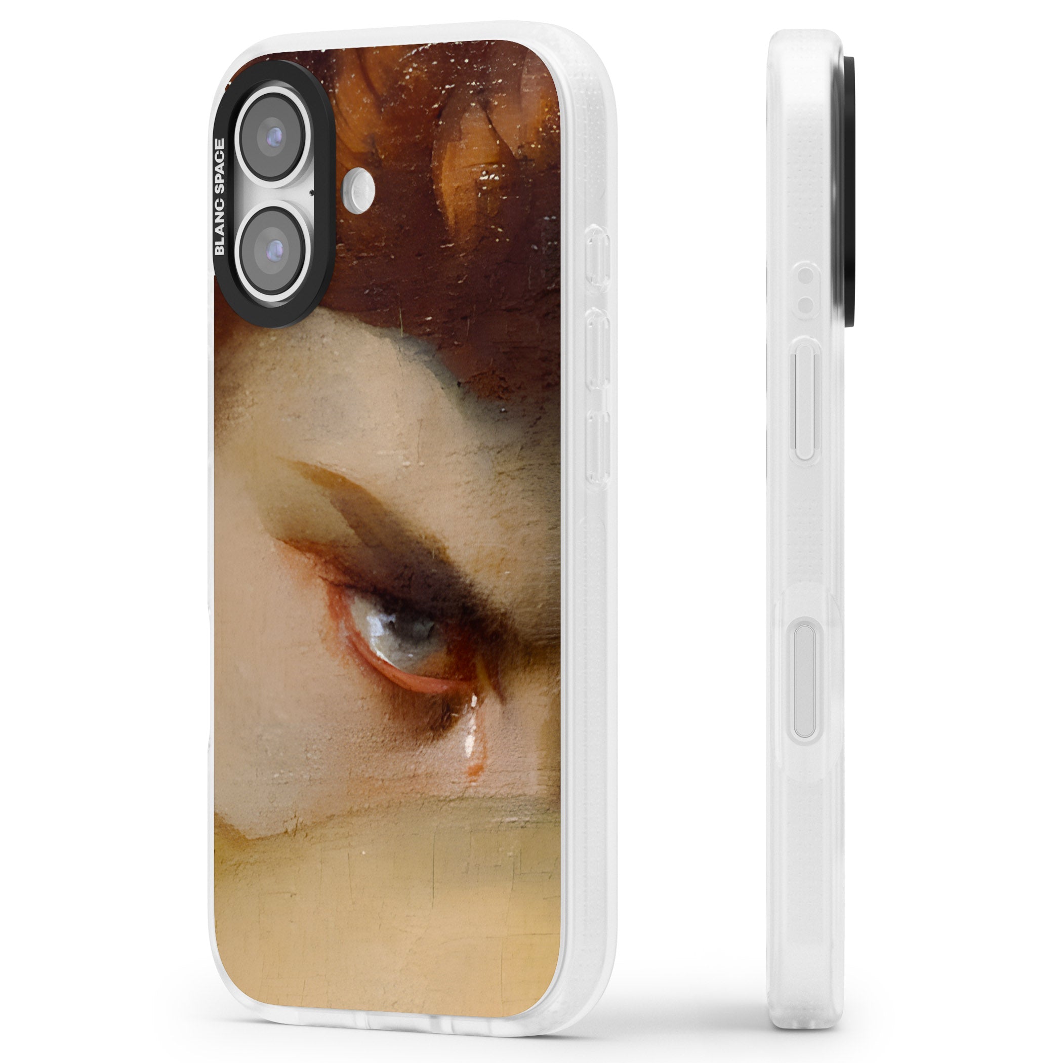 Fallen Angel iPhone 17 Impact Air Clear Phone Case Side Profile