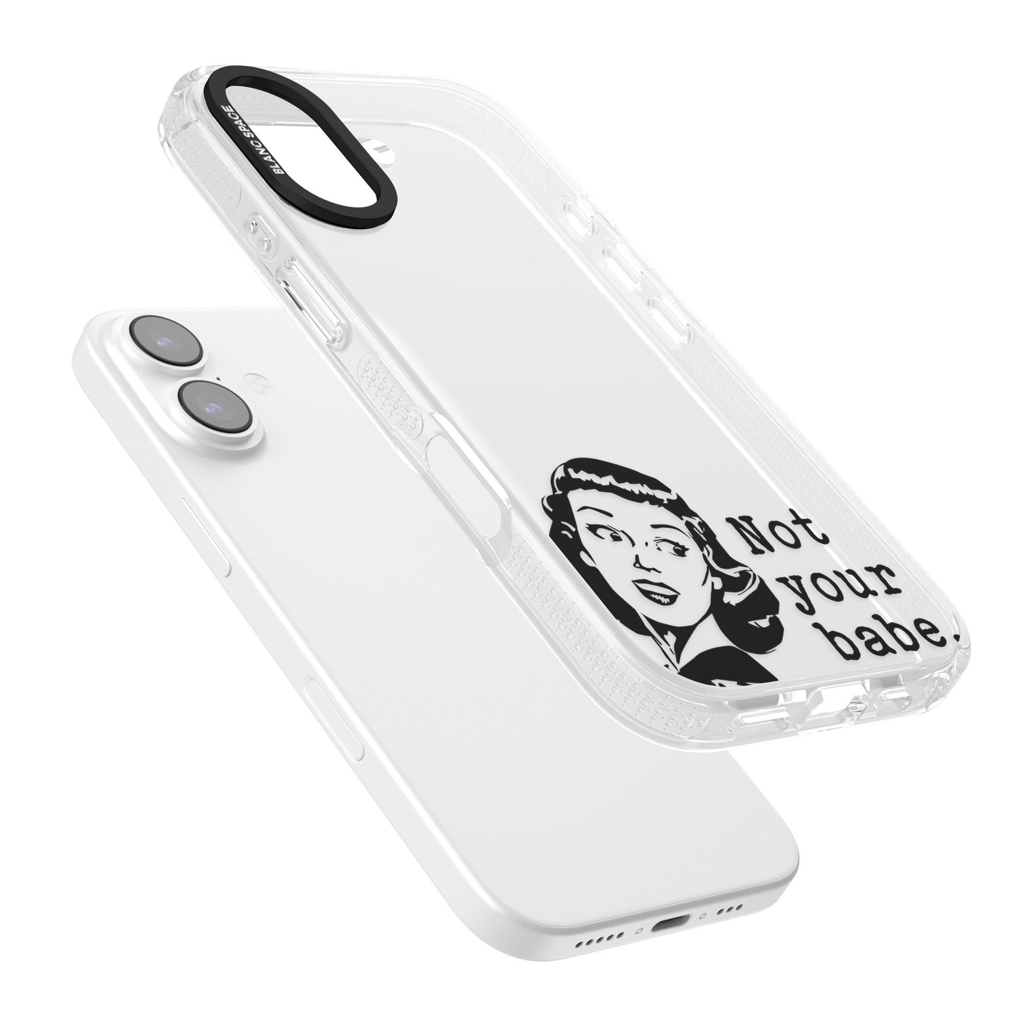 Not Your Babe iPhone 17 Impact Air Clear Phone Case Colours