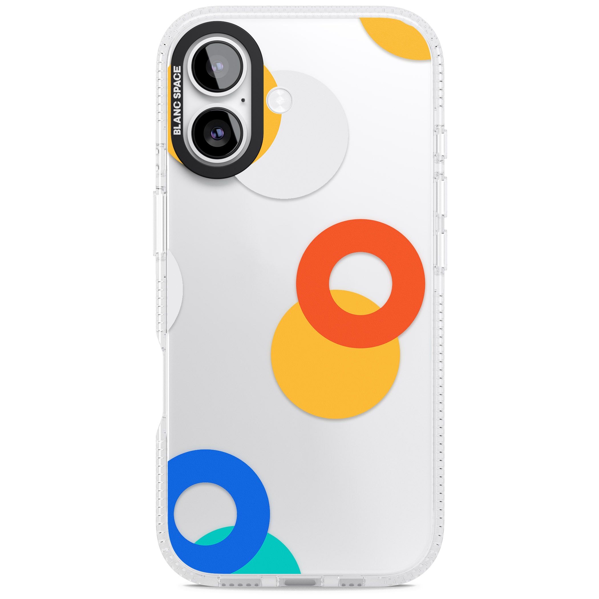 Abstract Mixed Circles iPhone 17 Impact Air Clear Phone Case