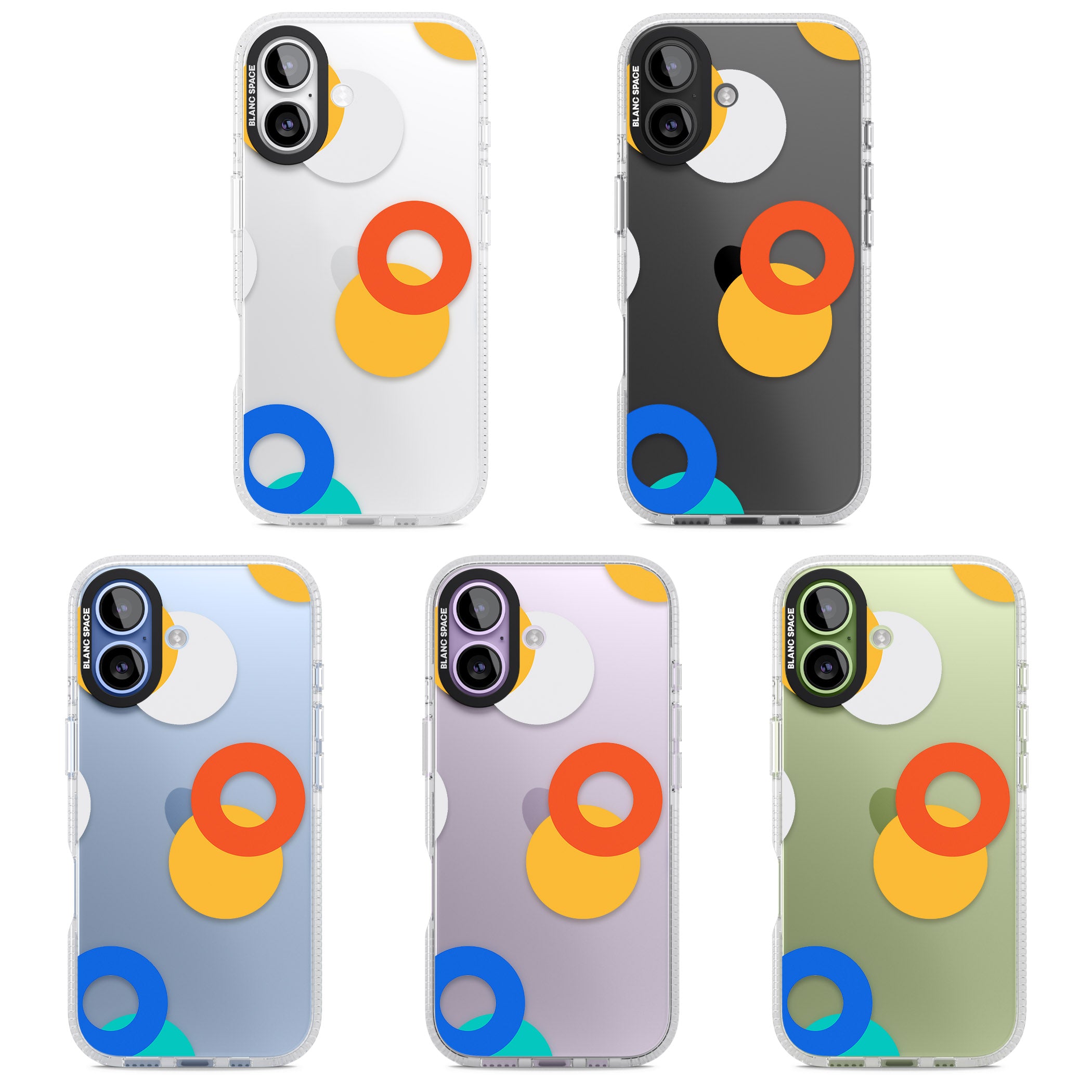 Abstract Mixed Circles iPhone 17 Impact Air Clear Phone Case APT Impact Protection
