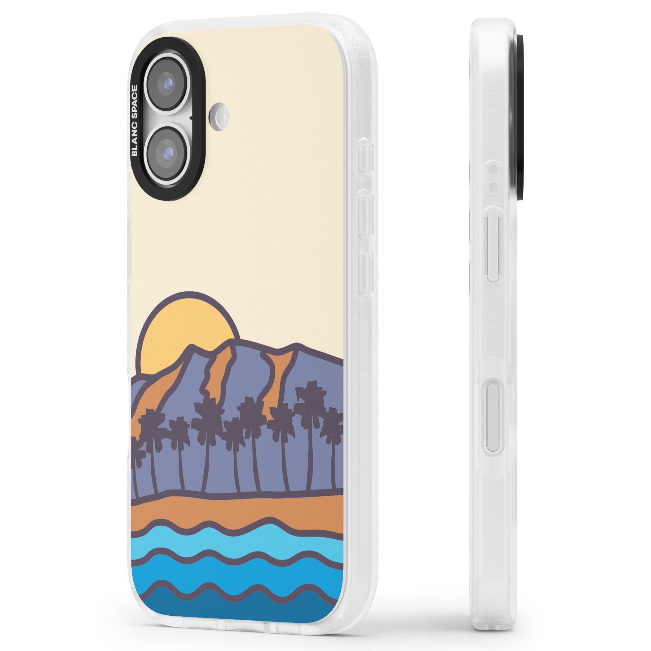 South Sunset iPhone 17 Impact Air Clear Phone Case Side Profile