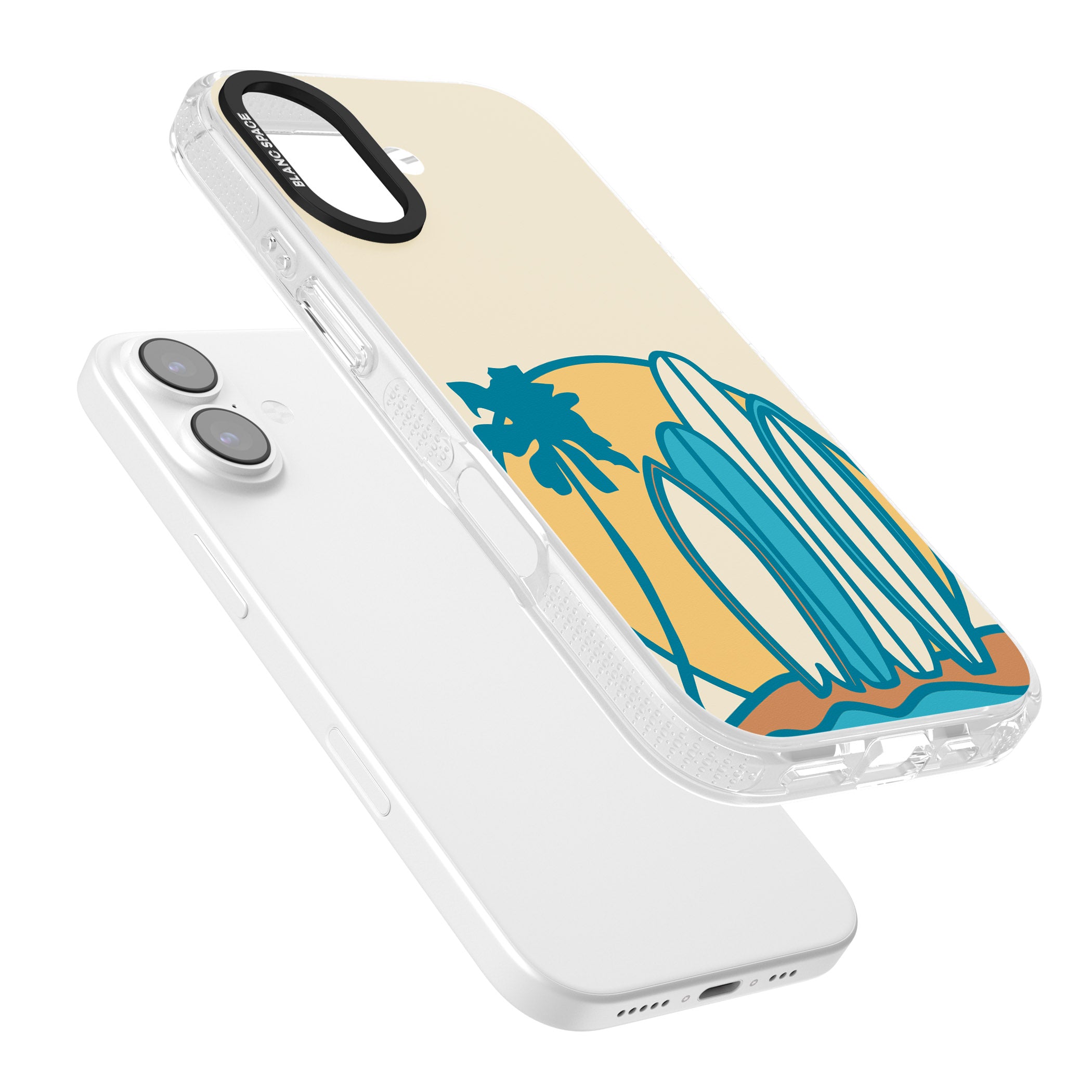 Coastal Surf Vibes iPhone 17 Impact Air Clear Phone Case Colours