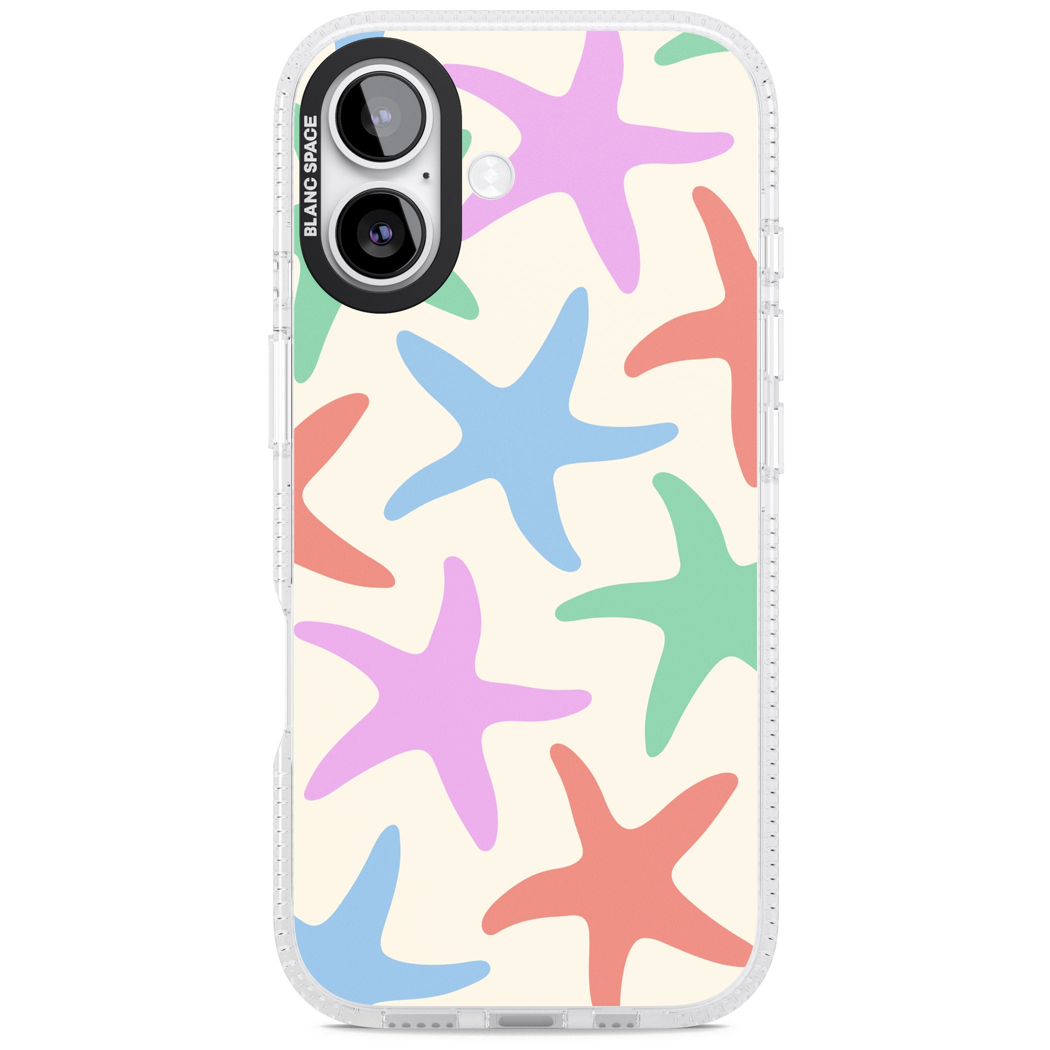 Pastel Starfish iPhone 17 Impact Air Clear Phone Case