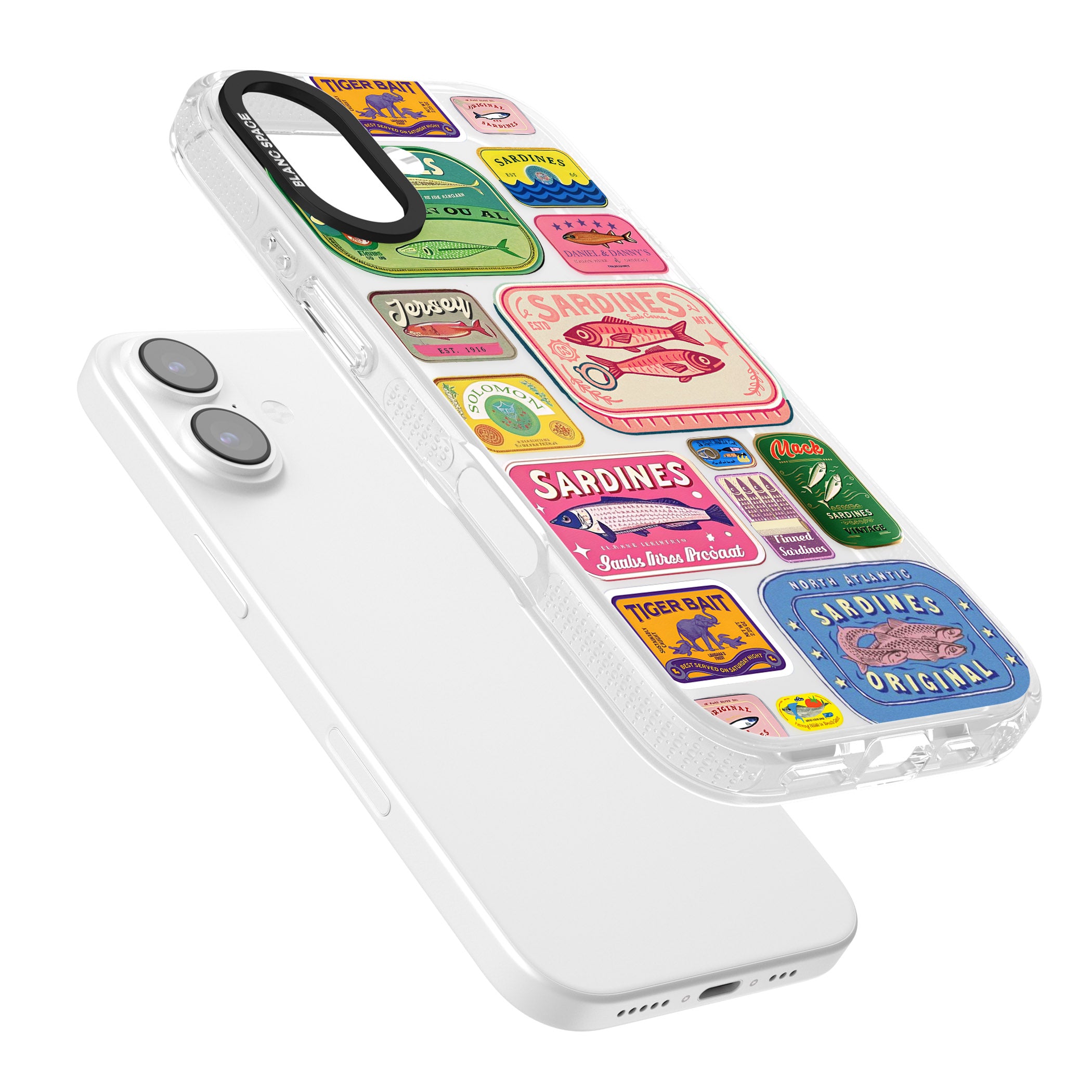 Vintage Sardine Tins iPhone 17 Impact Air Clear Phone Case Colours