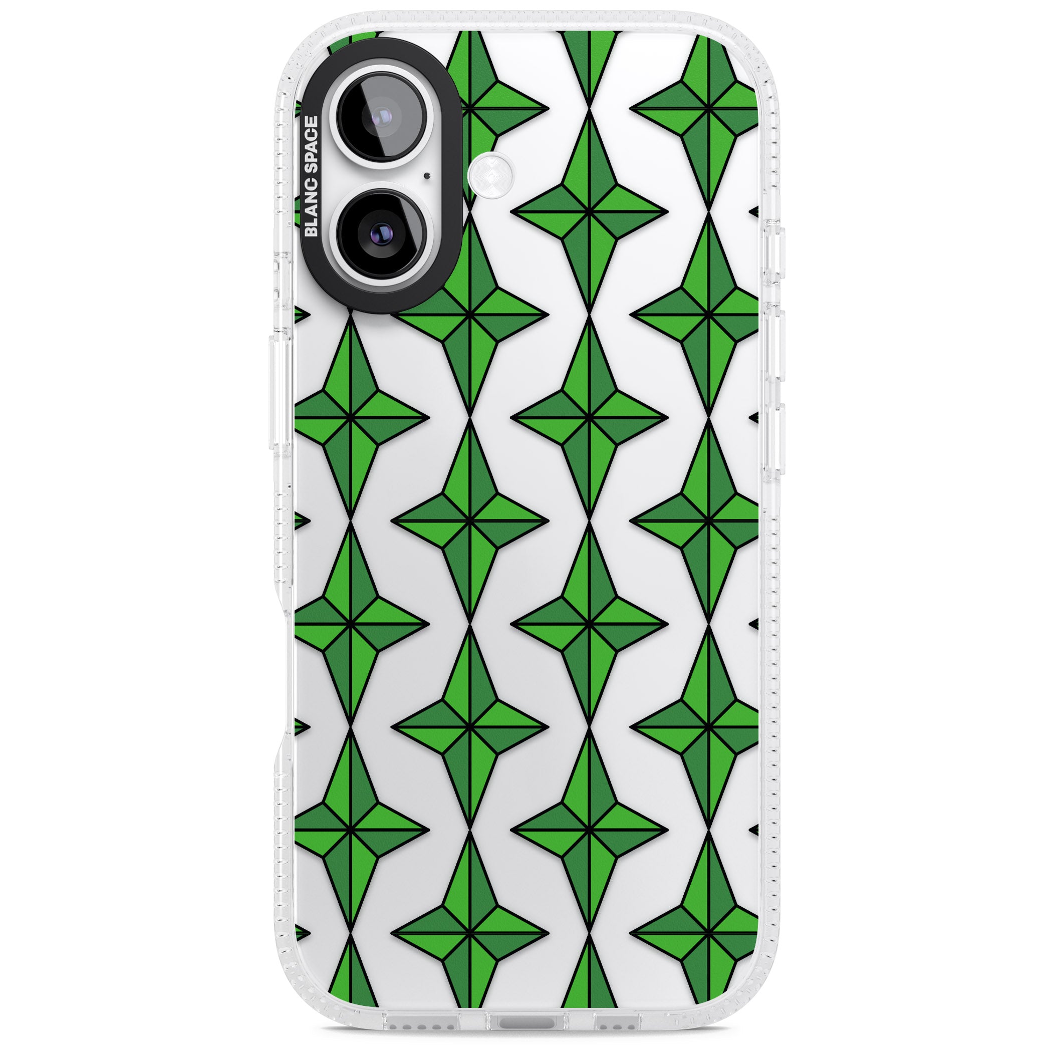 Emerald Stars Pattern (Clear) iPhone 17 Impact Air Clear Phone Case
