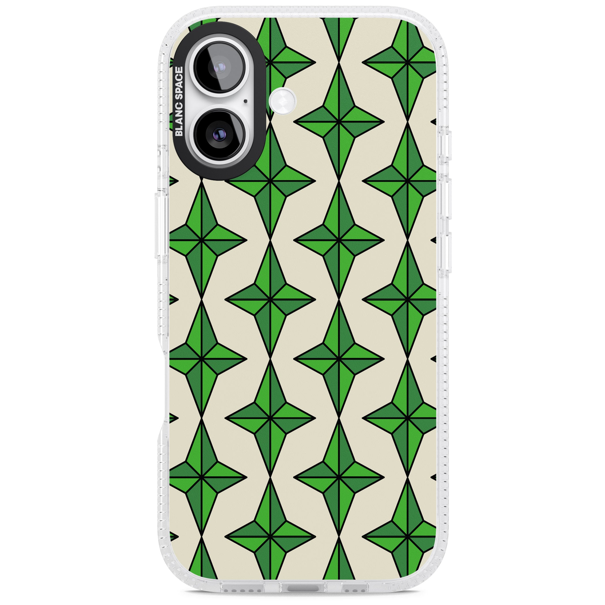 Emerald Stars Pattern iPhone 17 Impact Air Clear Phone Case