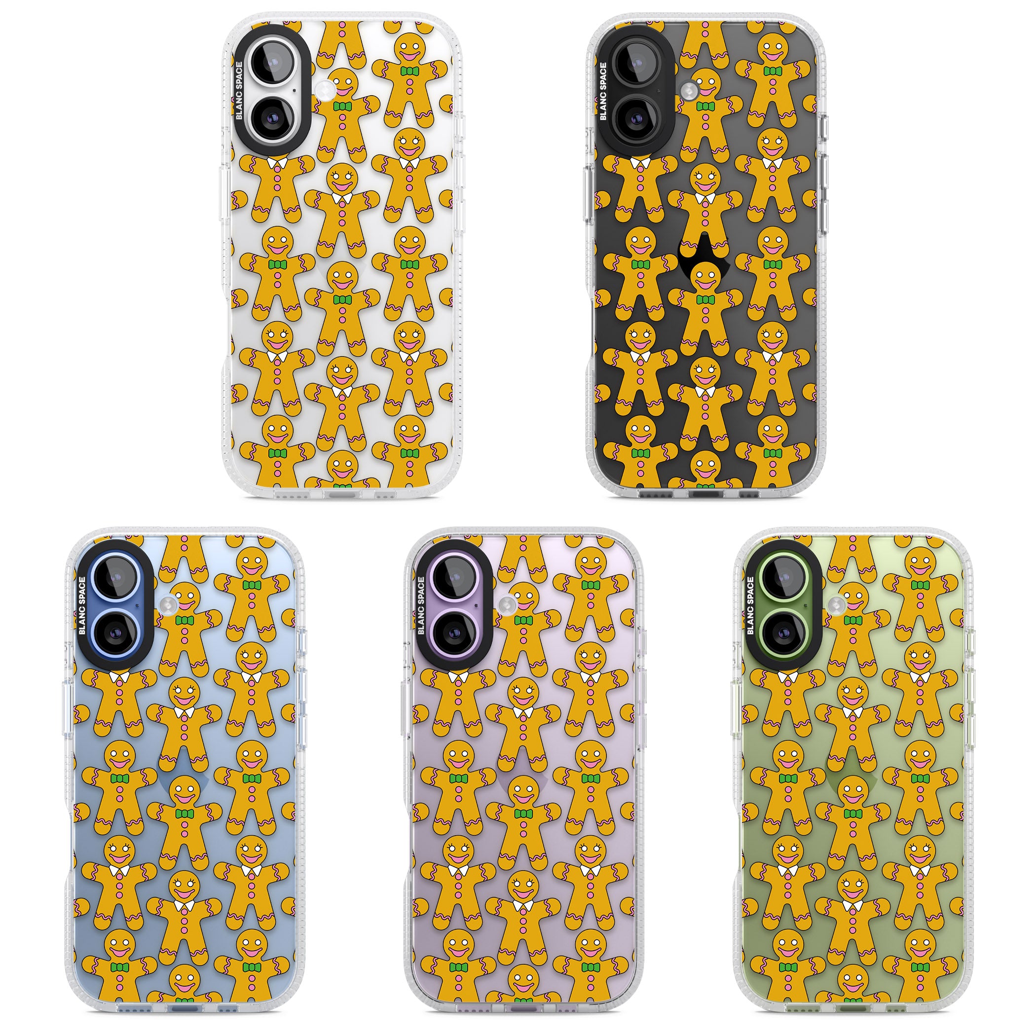Gingerbread Cookie Pattern iPhone 17 Impact Air Clear Phone Case APT Impact Protection