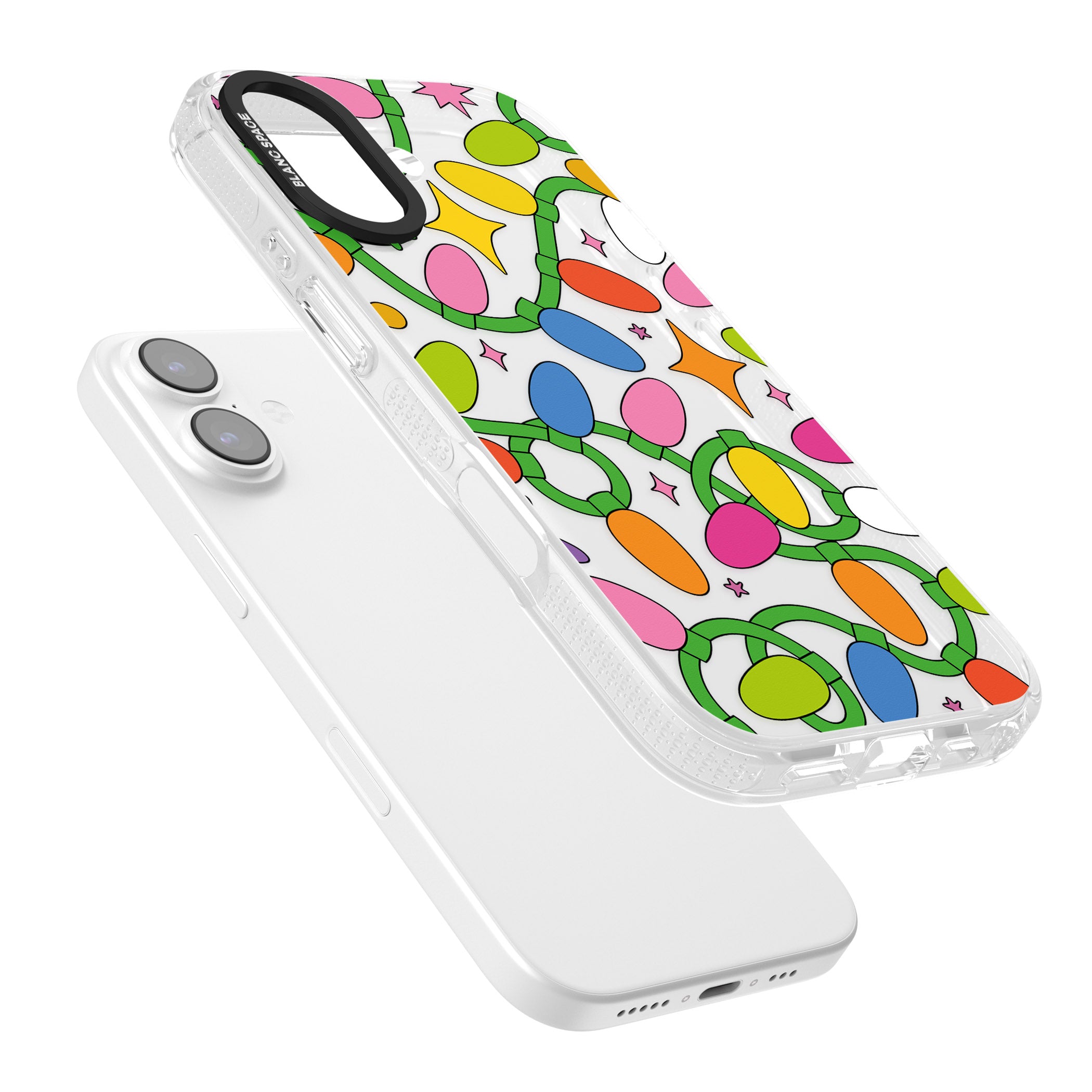 Festive Lights Pattern iPhone 17 Impact Air Clear Phone Case Colours