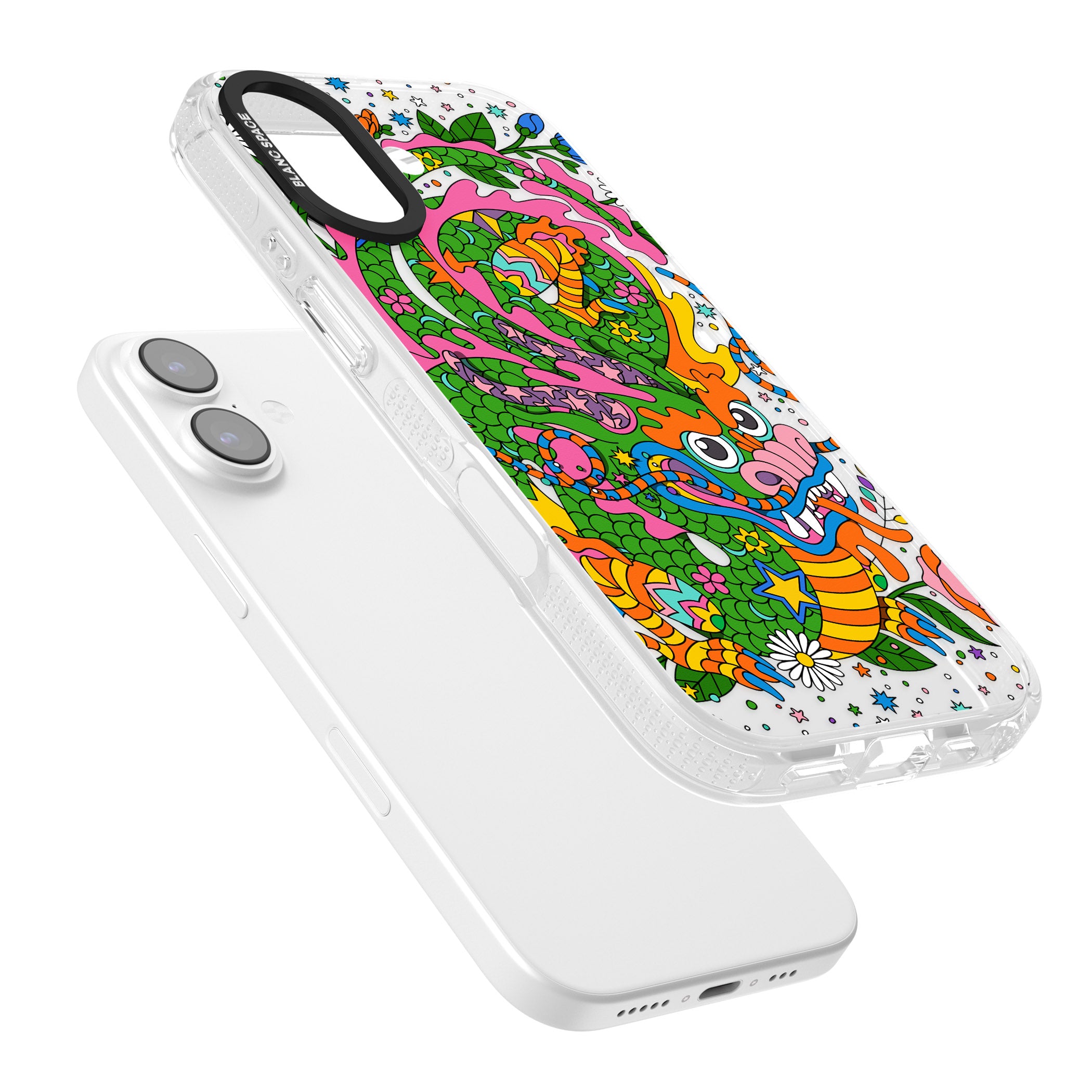 Psychedelic Jungle Dragon iPhone 17 Impact Air Clear Phone Case Colours