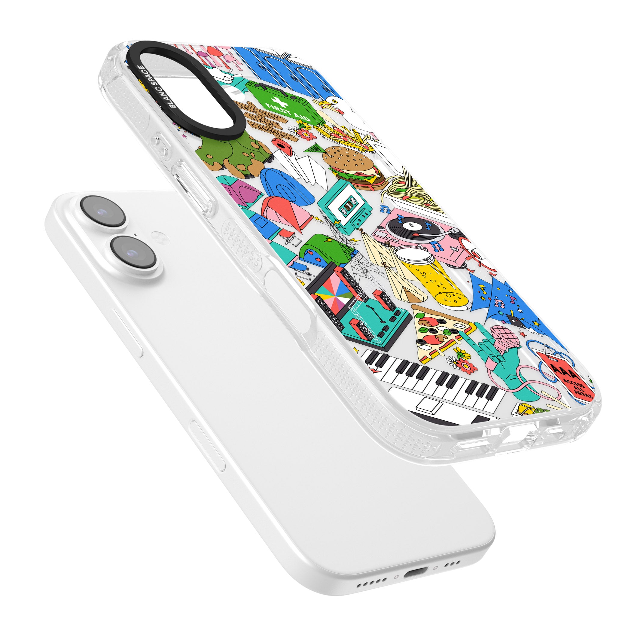 Festival Frenzy iPhone 17 Impact Air Clear Phone Case Colours