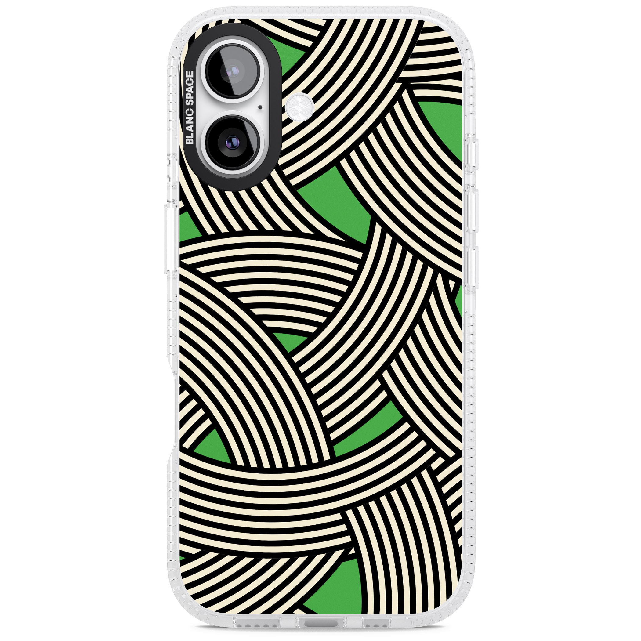 Green Optic Waves iPhone 17 Impact Air Clear Phone Case
