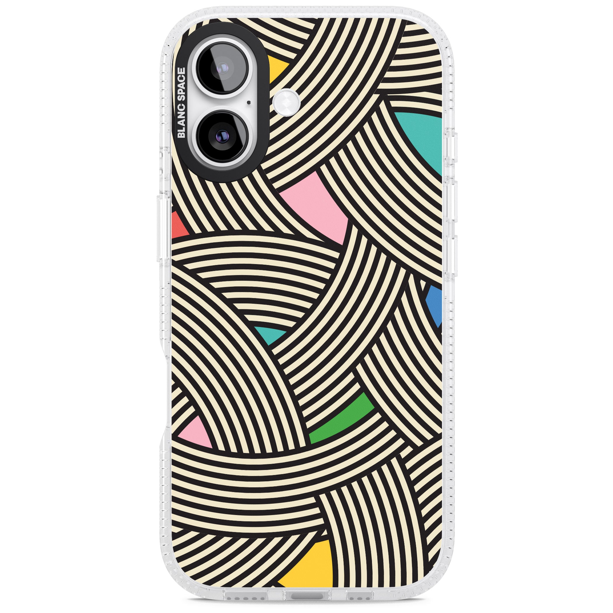 Multicolour Optic Waves iPhone 17 Impact Air Clear Phone Case