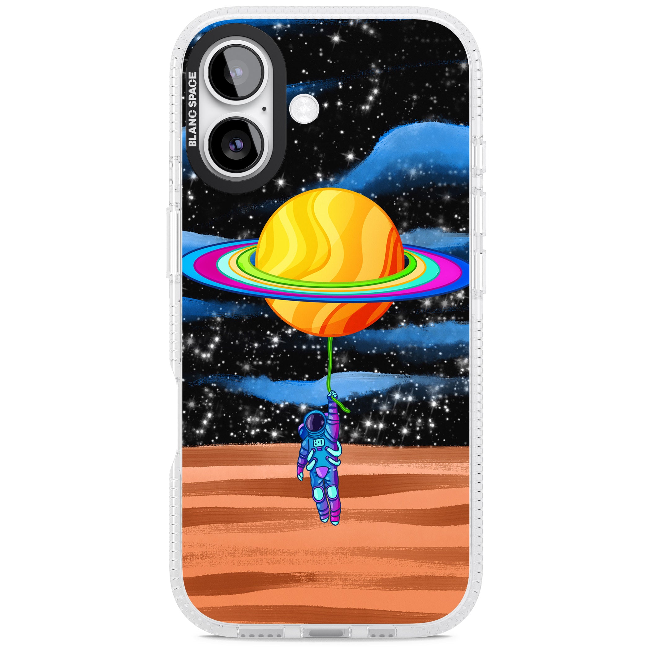 World On Helium iPhone 17 Impact Air Clear Phone Case