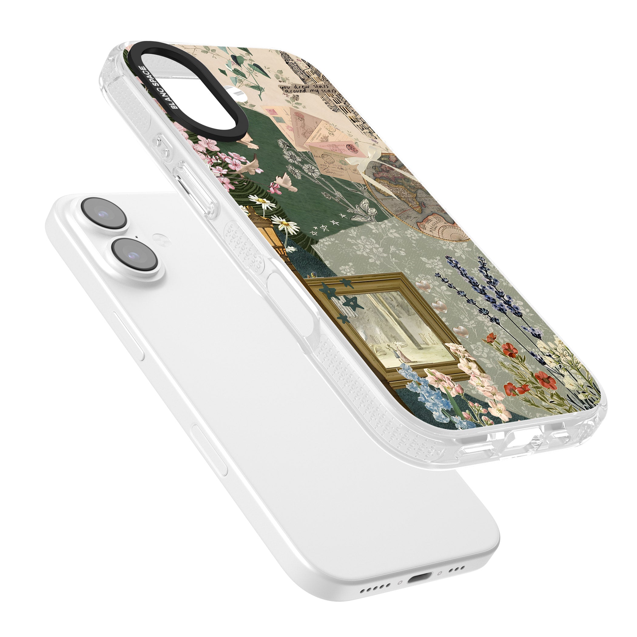 Vintage Spring Collage iPhone 17 Impact Air Clear Phone Case Colours