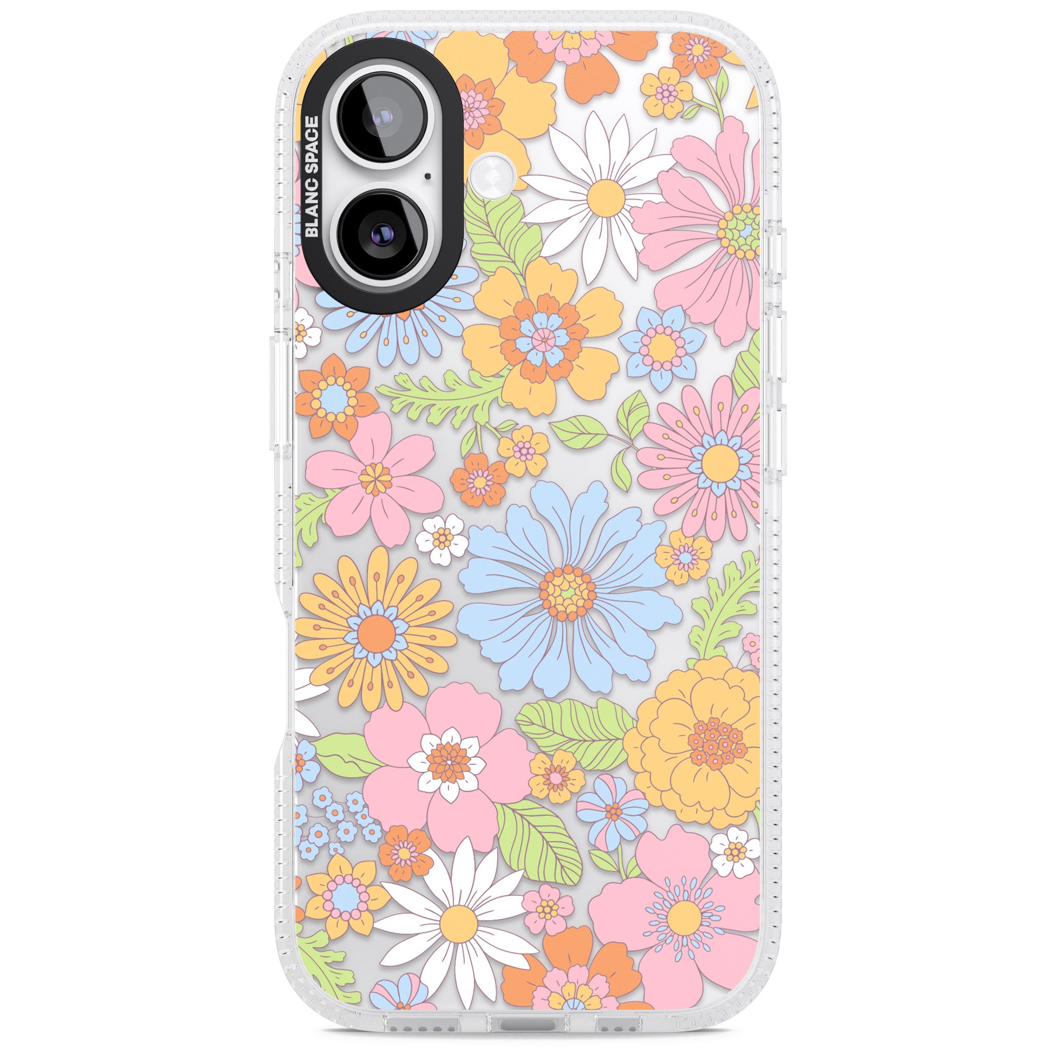 Pastel Flower Pattern iPhone 17 Impact Air Clear Phone Case