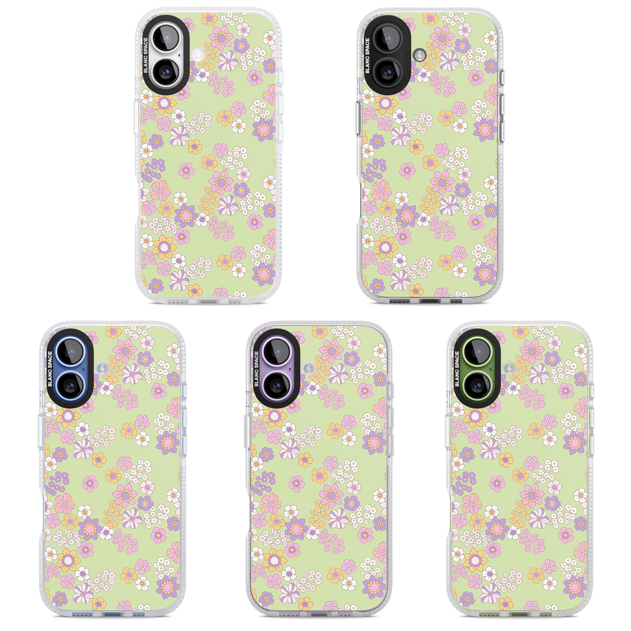 Grass Green Flowers iPhone 17 Impact Air Clear Phone Case APT Impact Protection