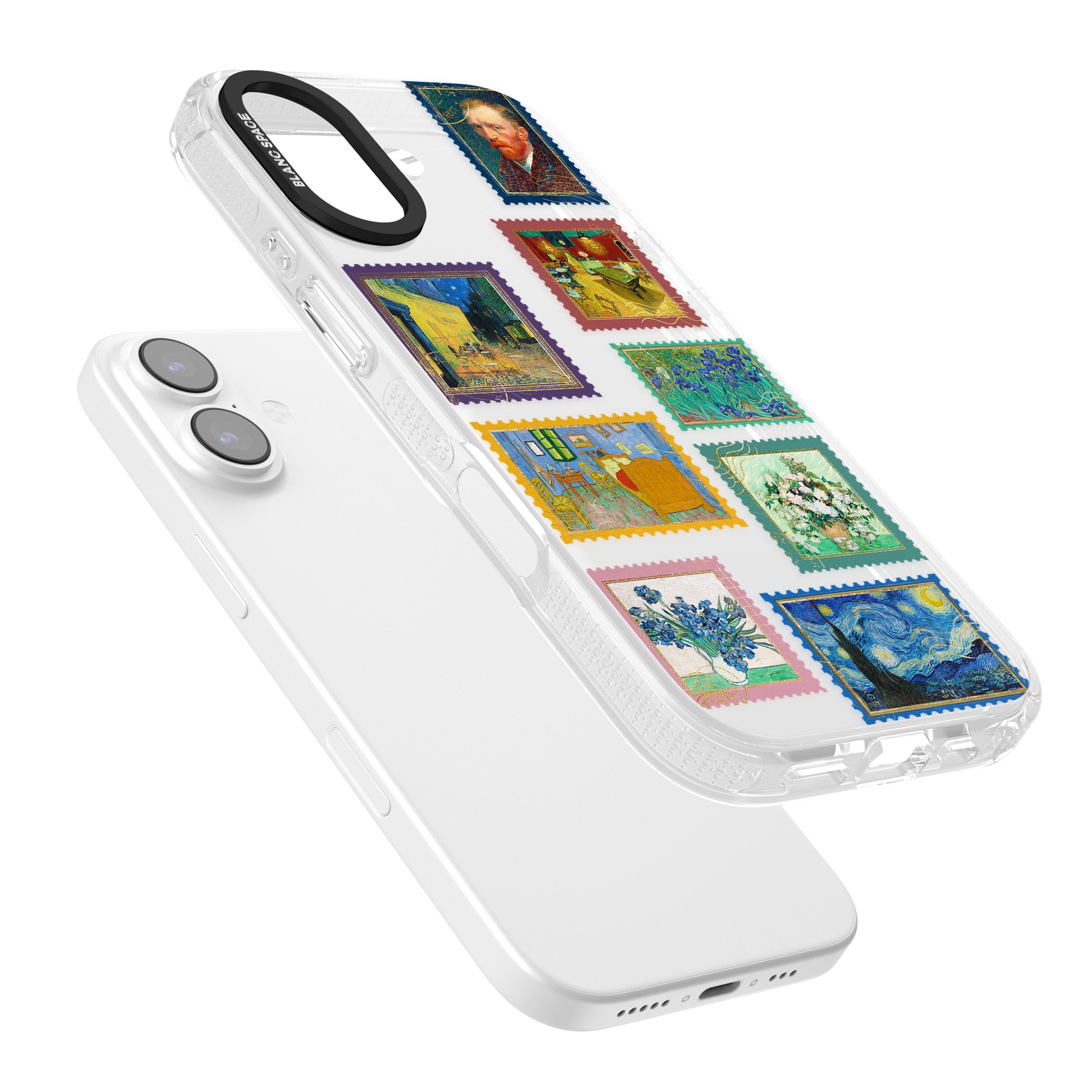 Colourful Vintage Art Stamps iPhone 17 Impact Air Clear Phone Case Colours