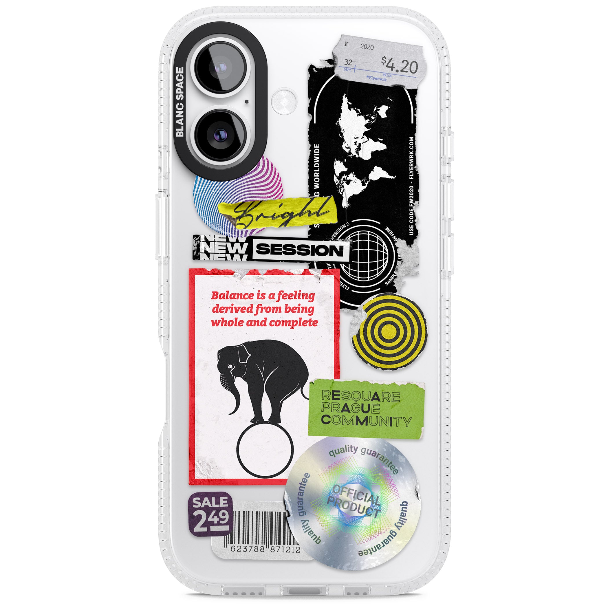 Peeled Sticker Mix iPhone 17 Impact Air Clear Phone Case