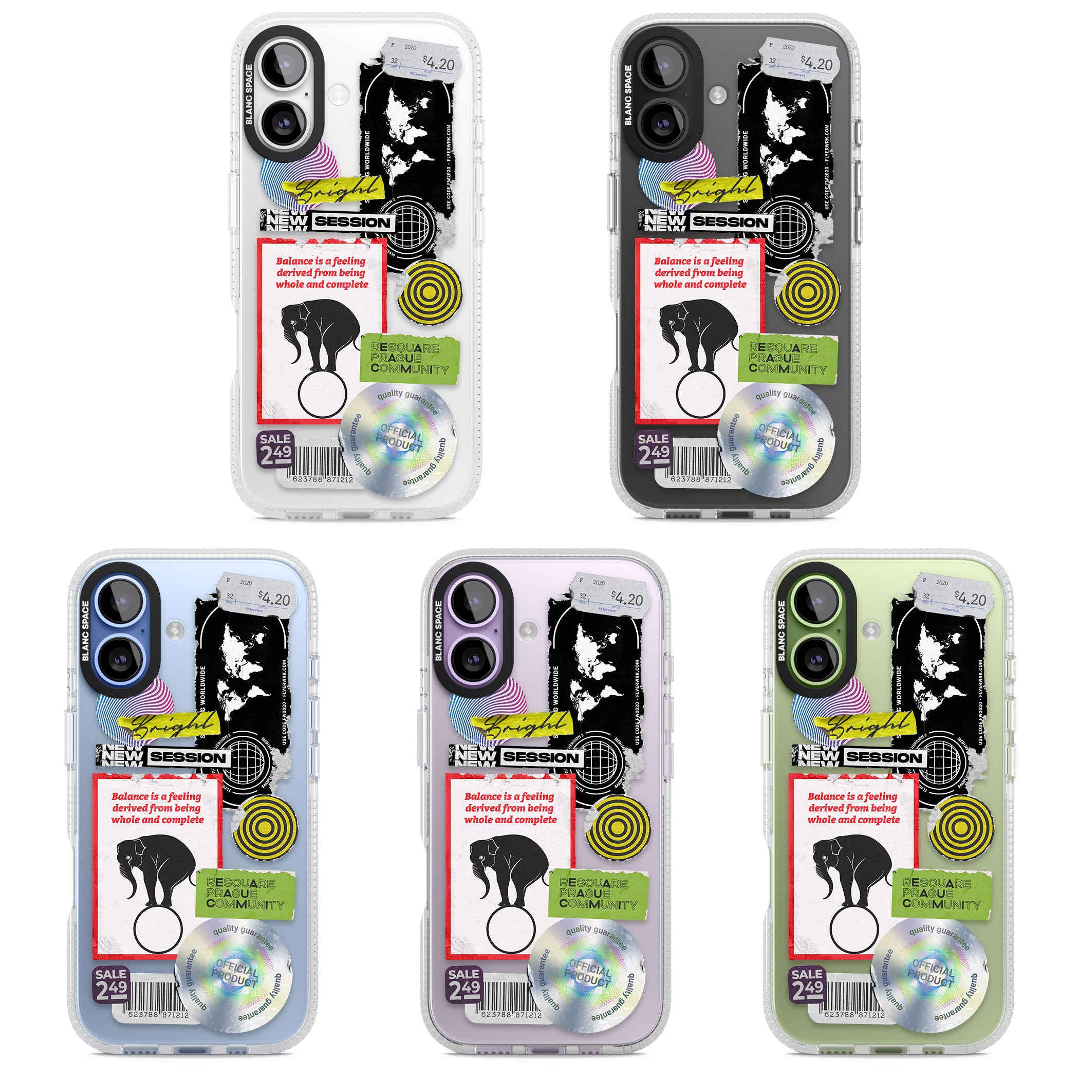 Peeled Sticker Mix iPhone 17 Impact Air Clear Phone Case APT Impact Protection