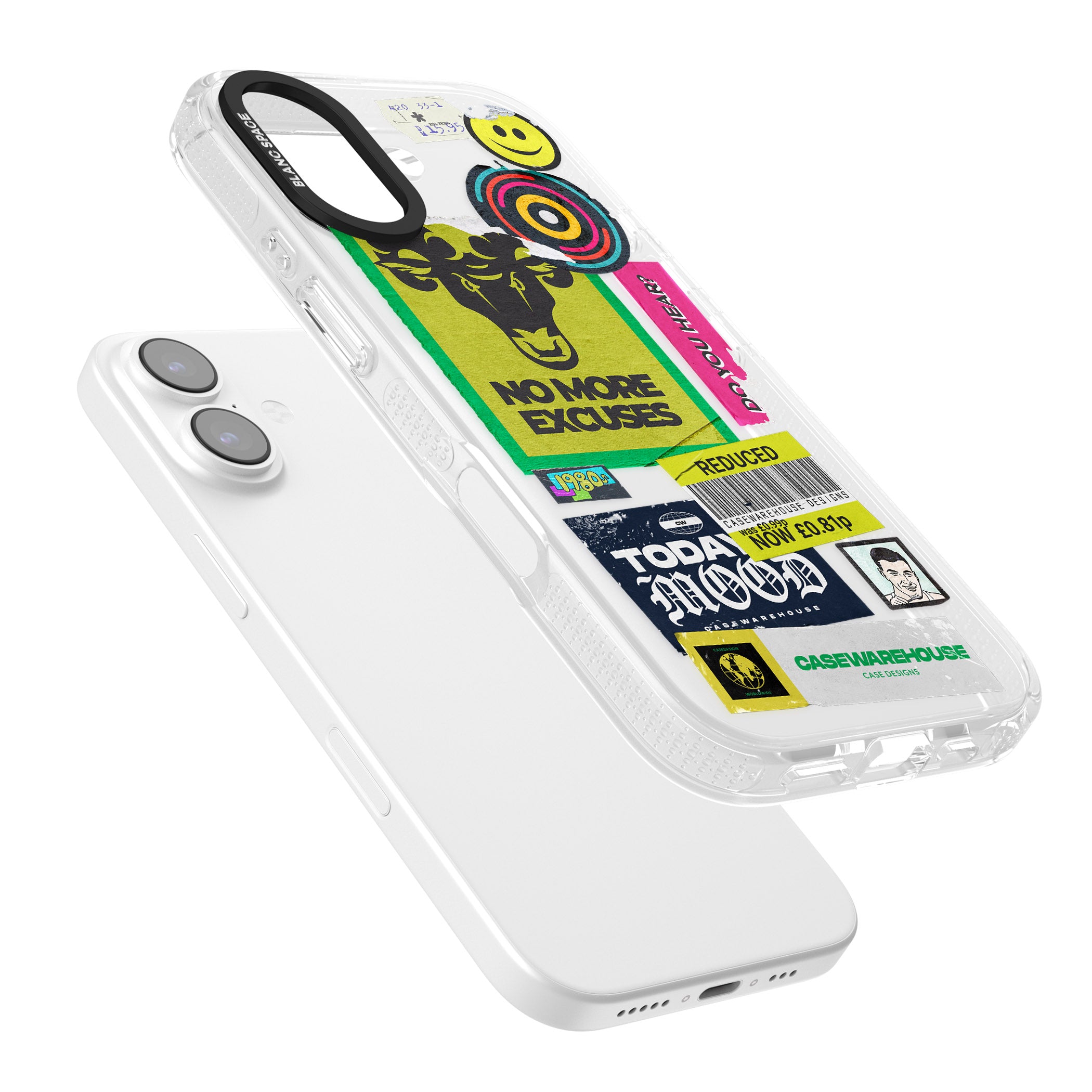 No More Excuses Sticker Mix iPhone 17 Impact Air Clear Phone Case Colours